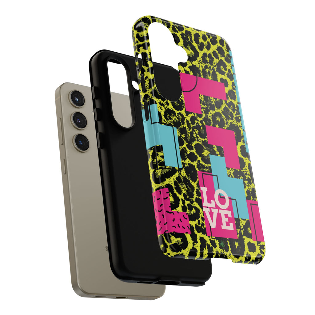 LOVE Neon Yellow RG Phone Case iPhone, Galaxy and Google Tough Cases