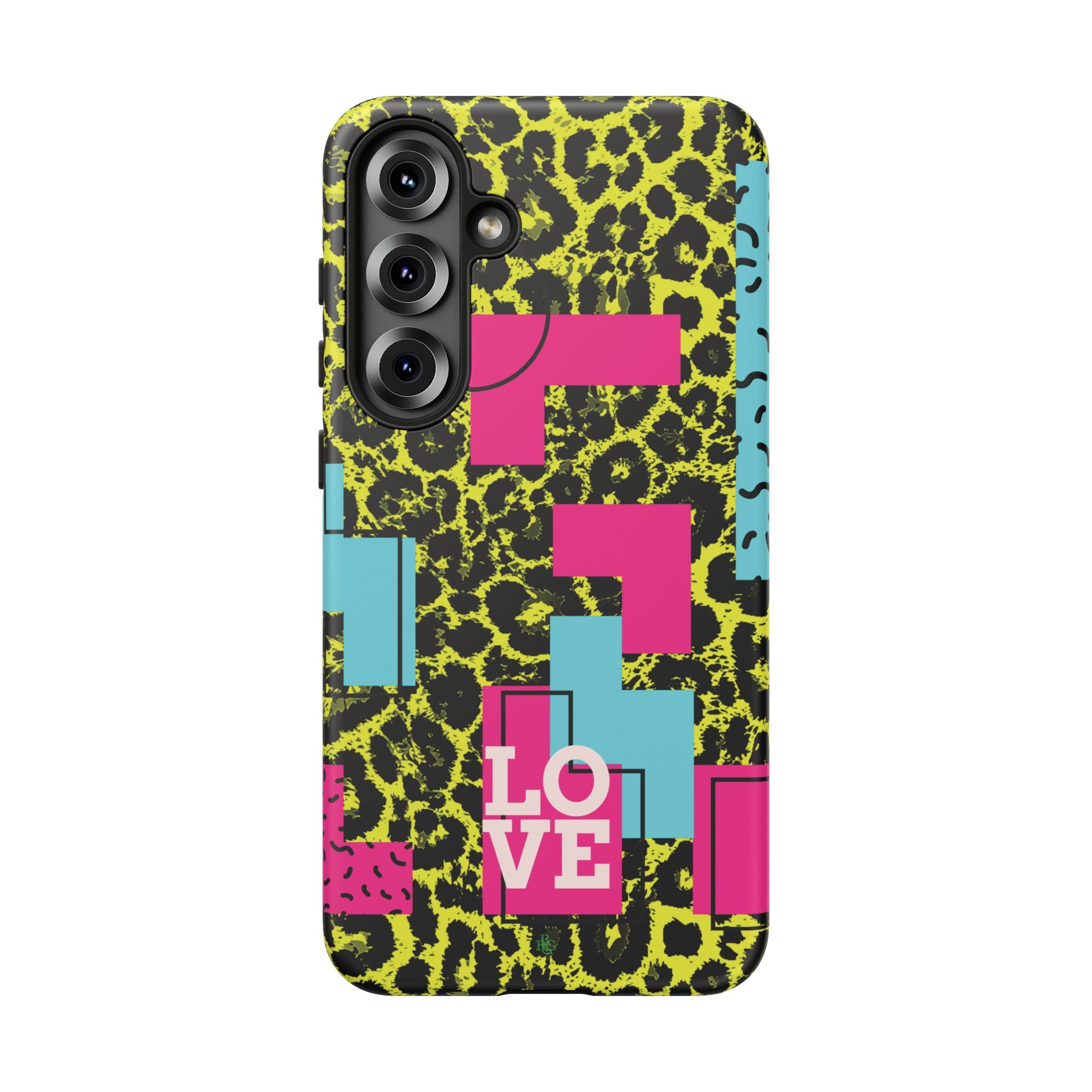 LOVE Neon Yellow RG Phone Case iPhone, Galaxy and Google Tough Cases