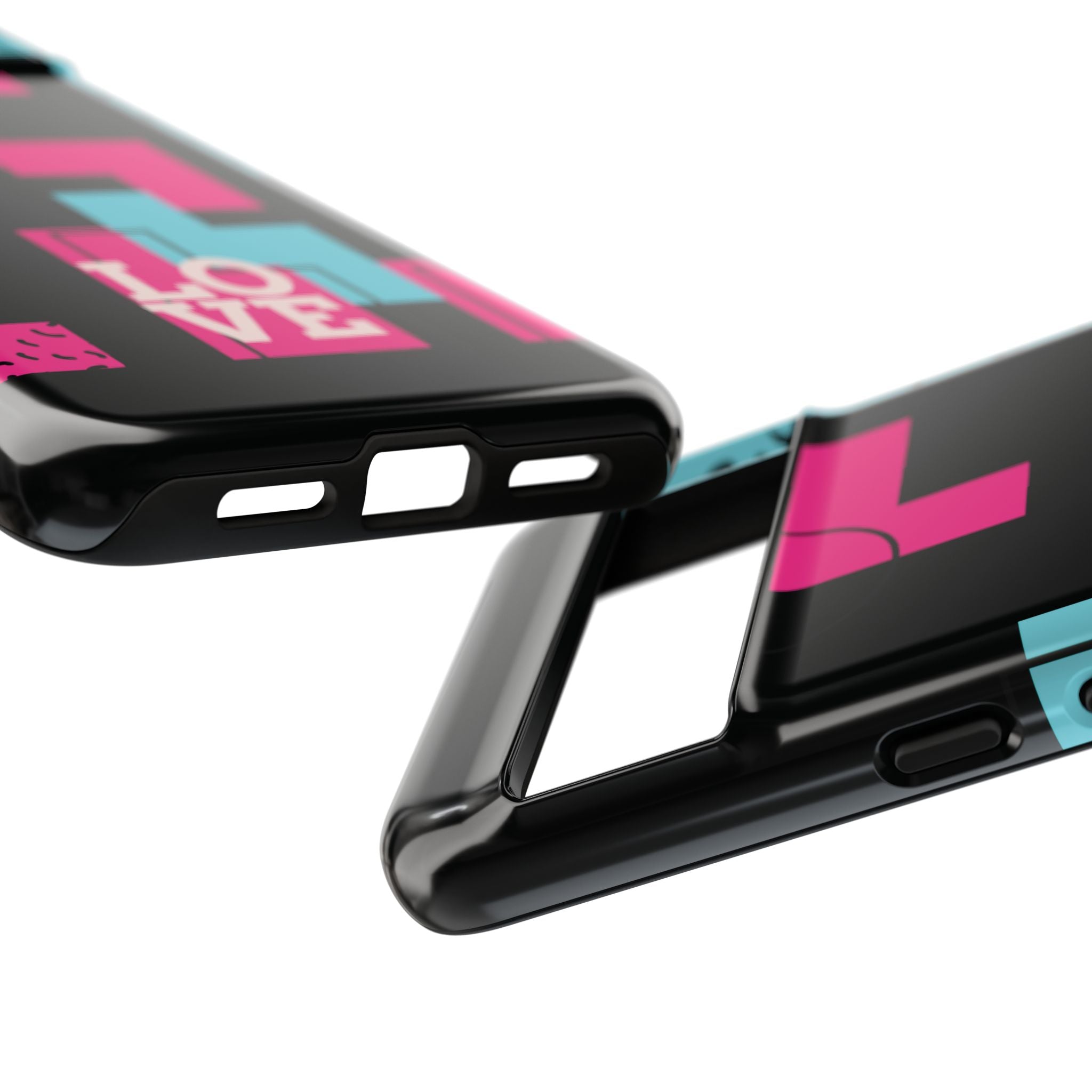 Retro Blocks LOVE Tough Case for iPhone, Galaxy or Google Pixel