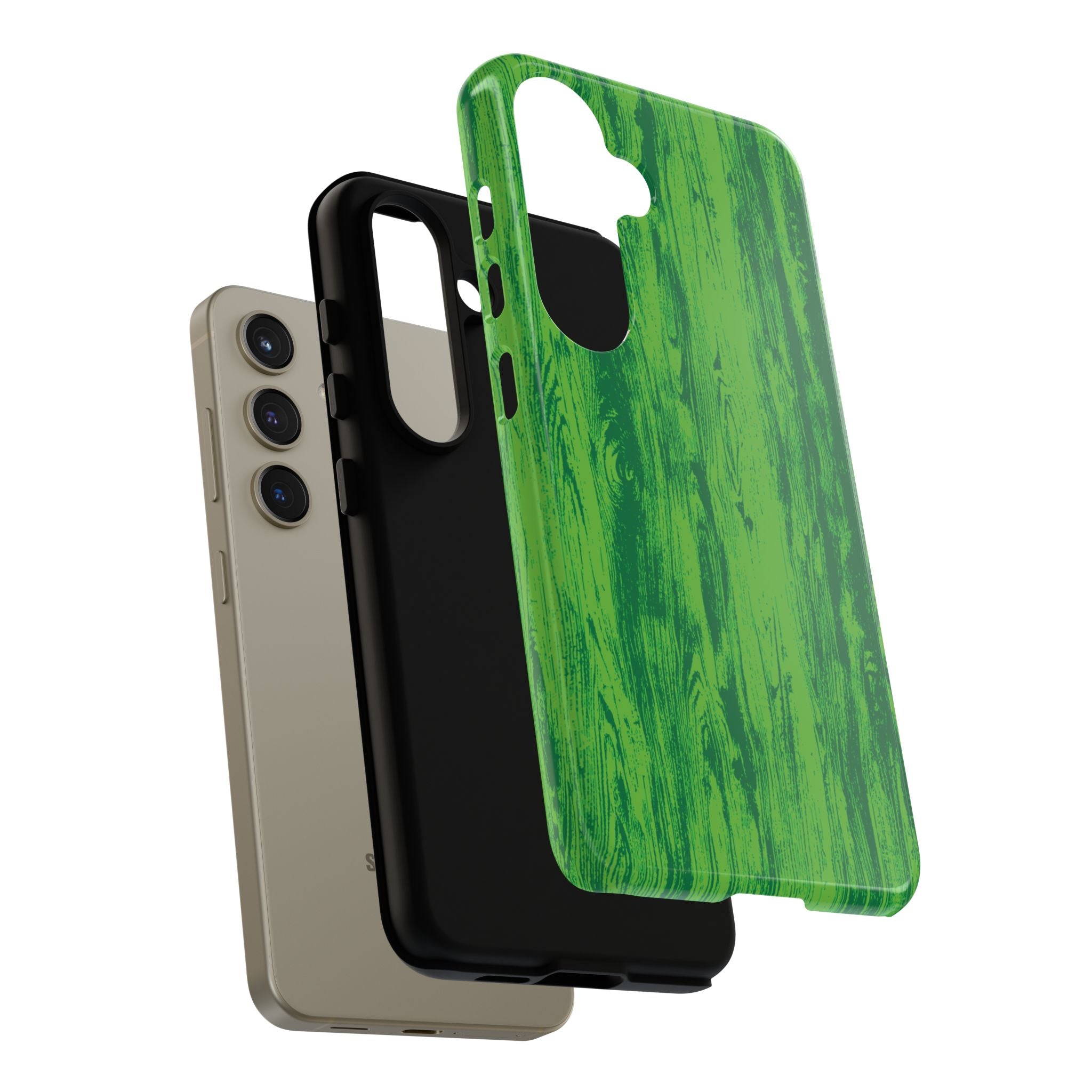 Neon Green Wood Tough Phone Case iPhone, Galaxy, or Google Pixel