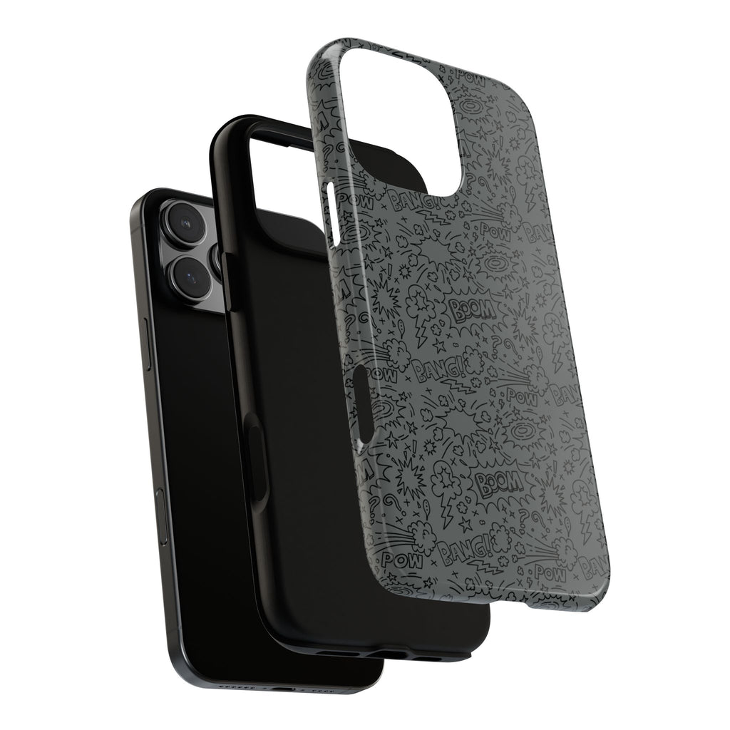 POW BOOM Comics style Tough Phone Case for iPhone, Galaxy, or Google Pixel