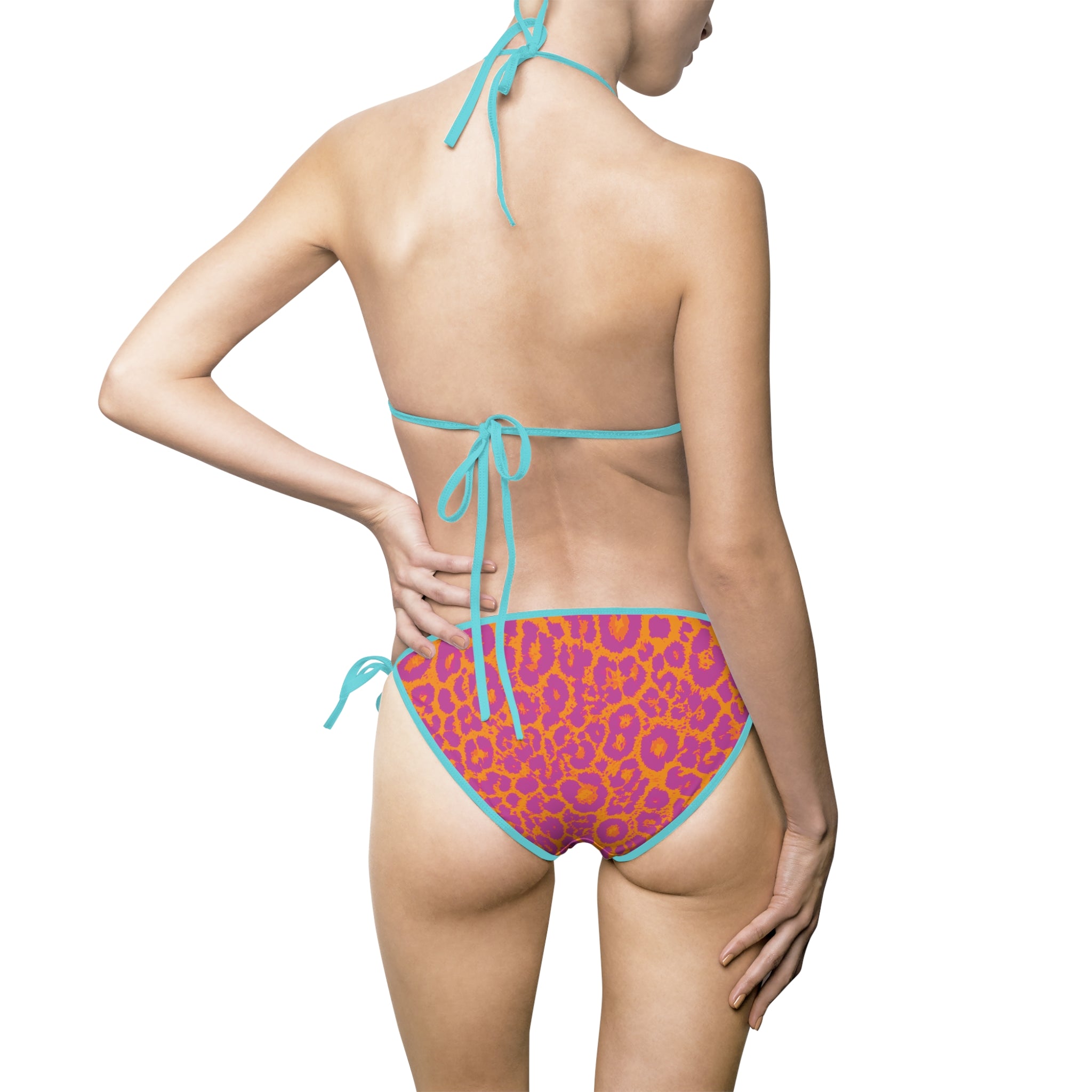 Leopard Print Women's Bikini Swimsuit