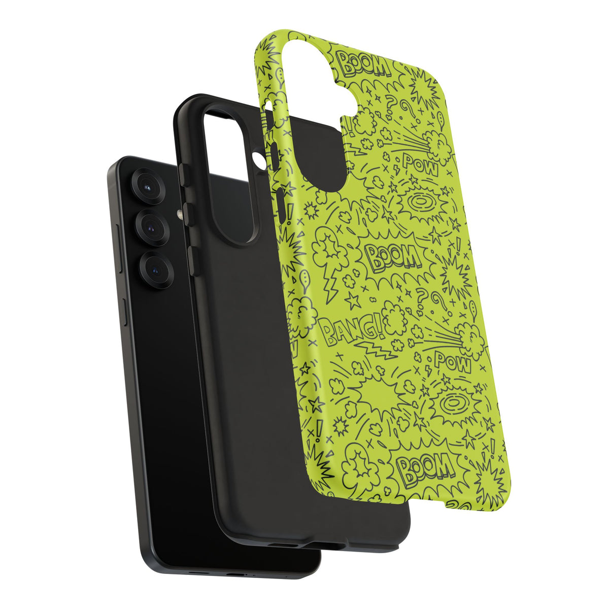 Neon Lime Wow Tough Case for iPhone, Galaxy, or Google Pixel