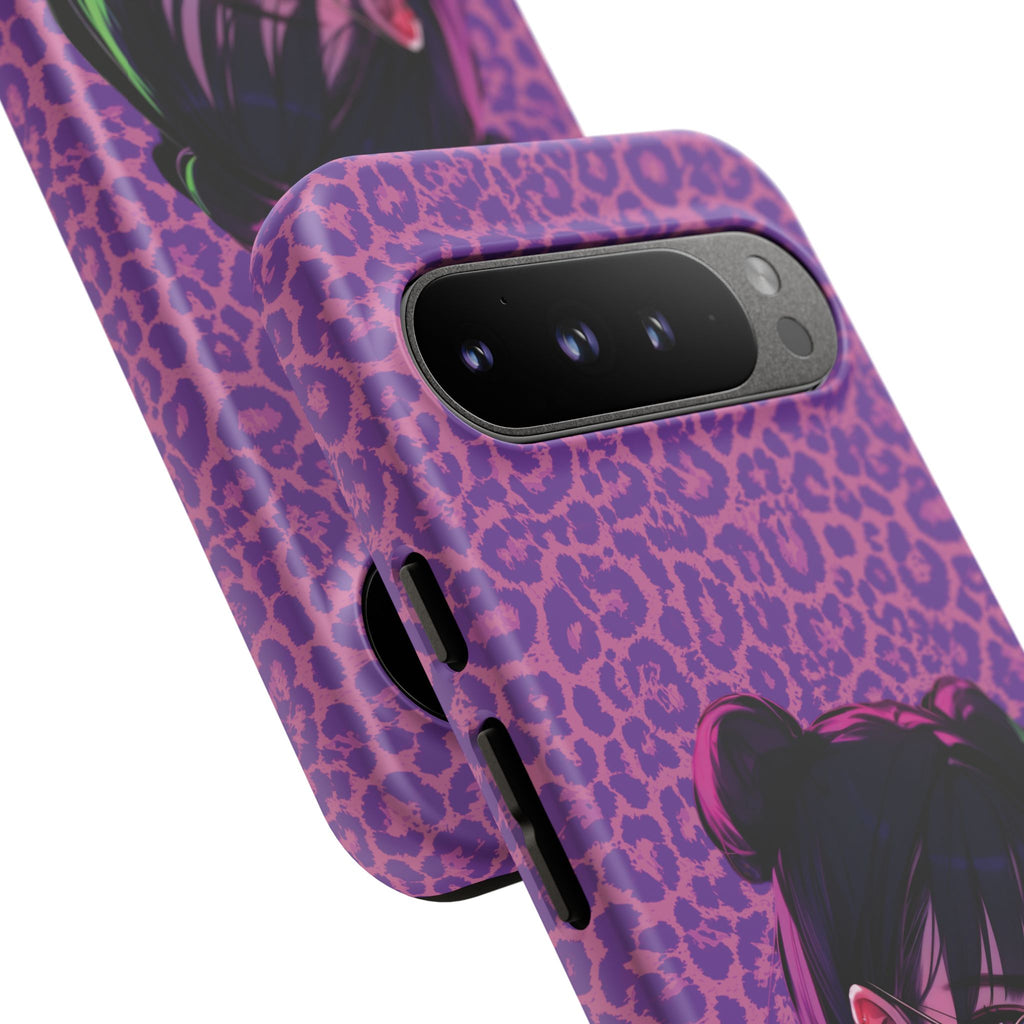 Purple Pink Leopard Kz iPhone, Galaxy and Google Tough Cases