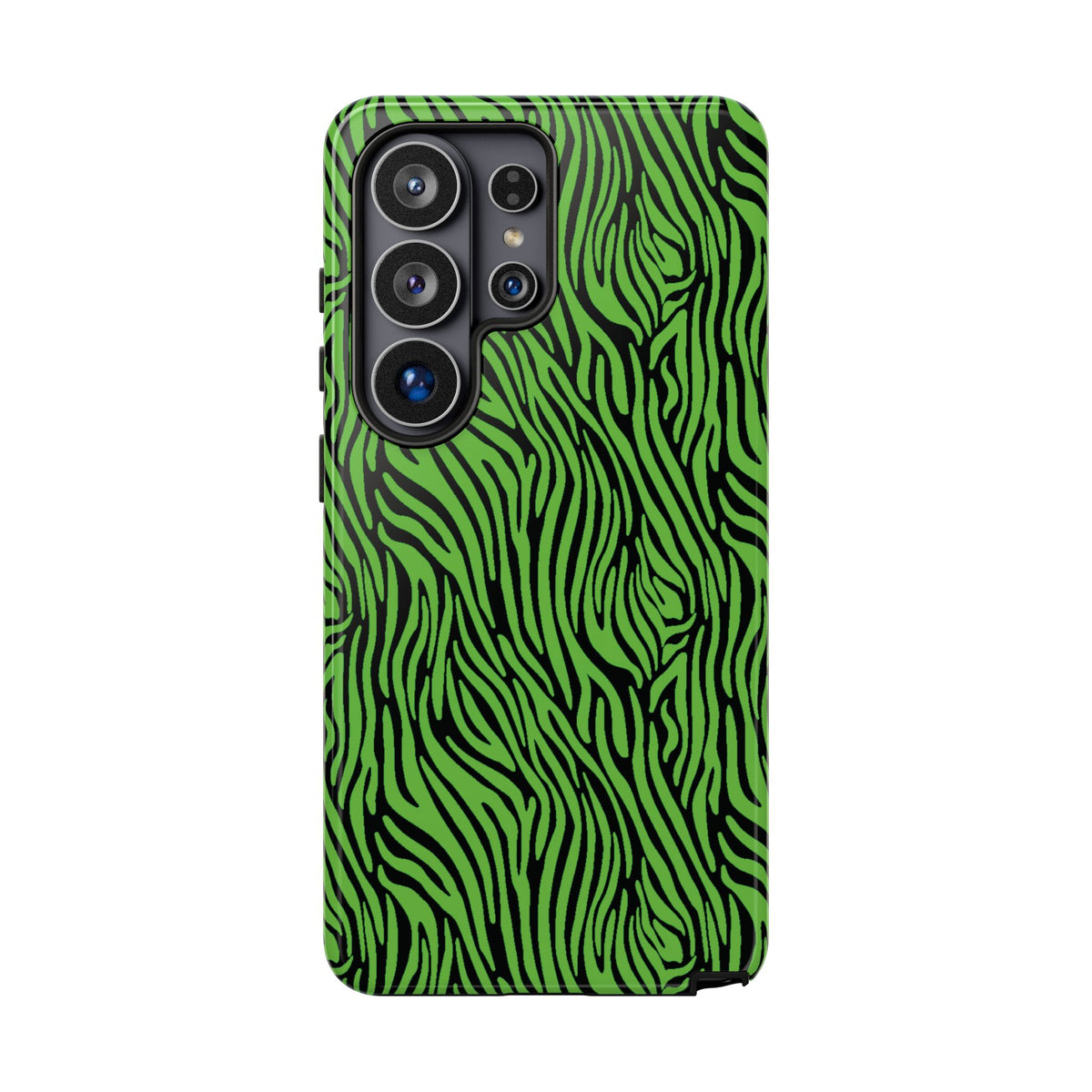 Neon Green Zebra Tough Phone Case iPhone, Galaxy, or Google Pixel