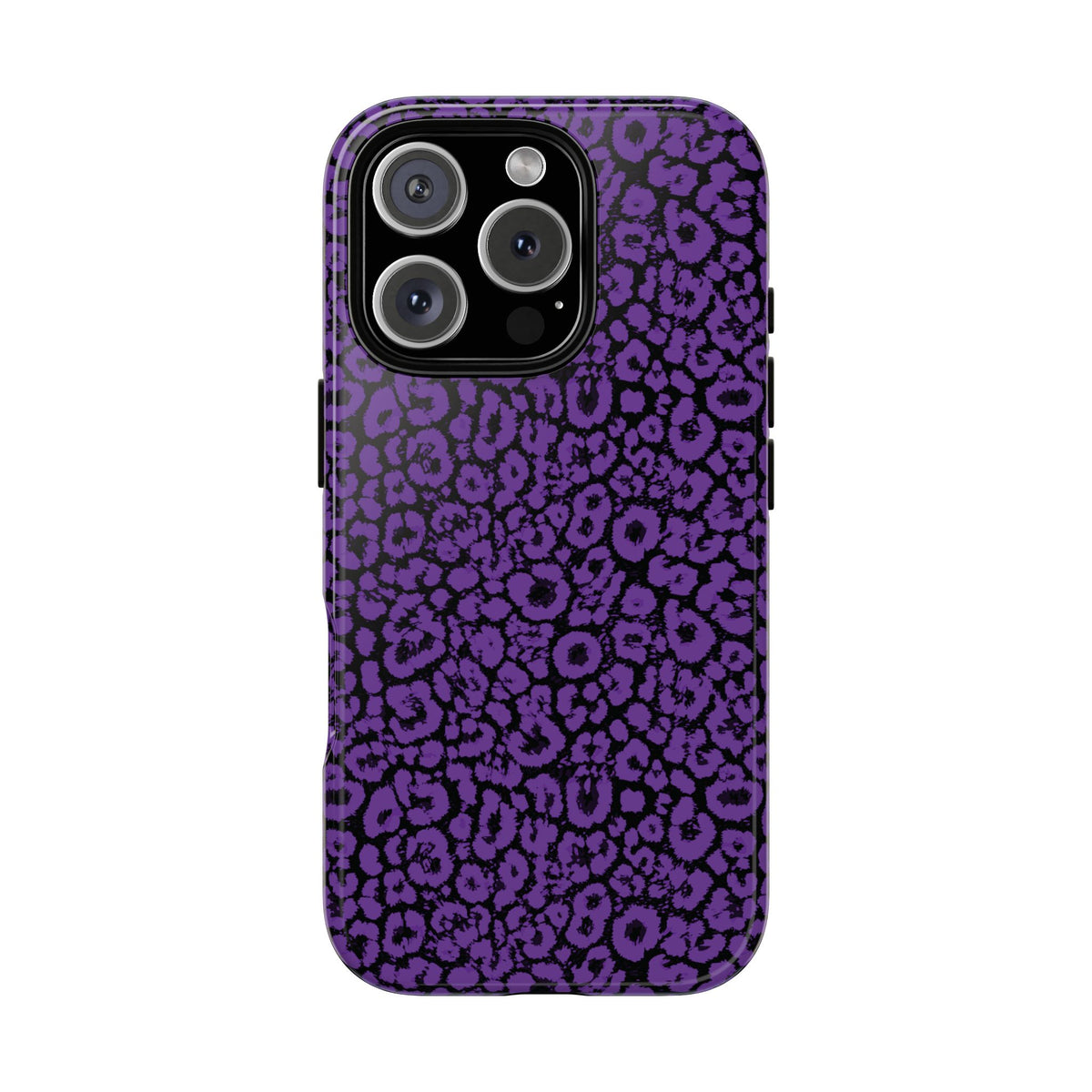 Purple Leopard Tough Case for iPhone, Galaxy or Google Pixel