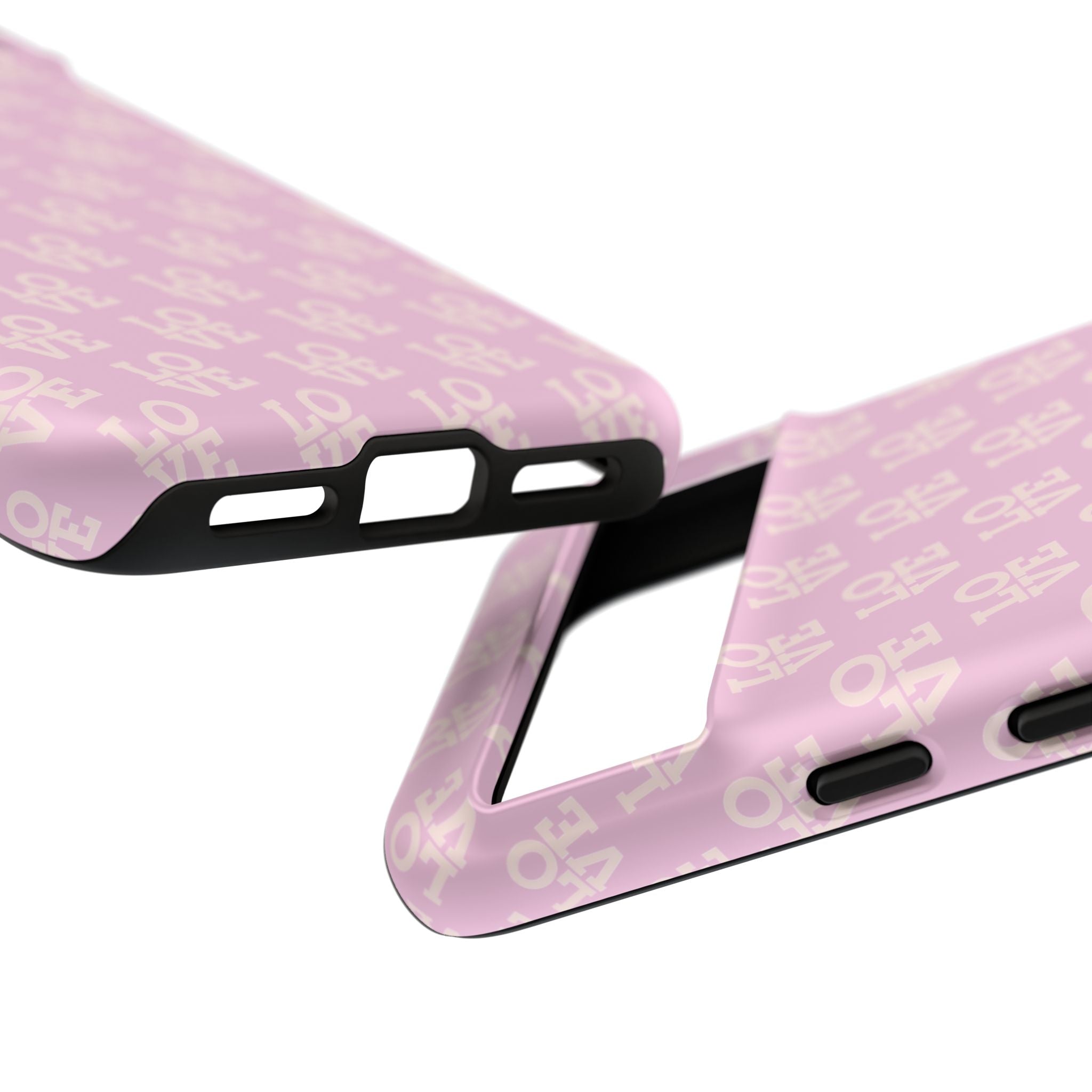 LOVE Pink Tough Phone Case for iPhone, Galaxy, or Google Pixel