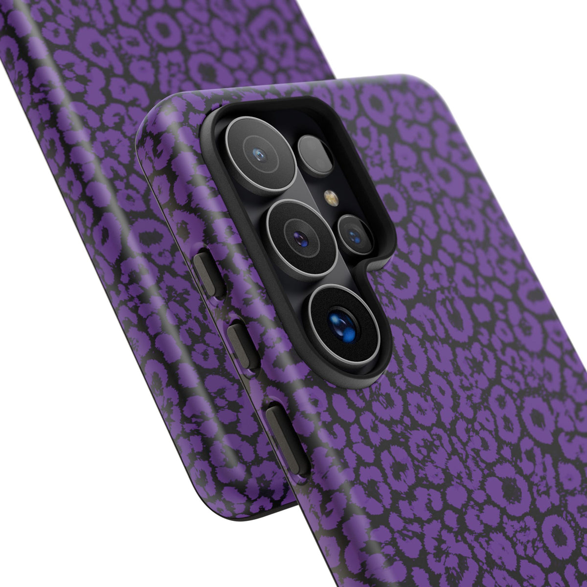 Purple Leopard Tough Case for iPhone, Galaxy or Google Pixel