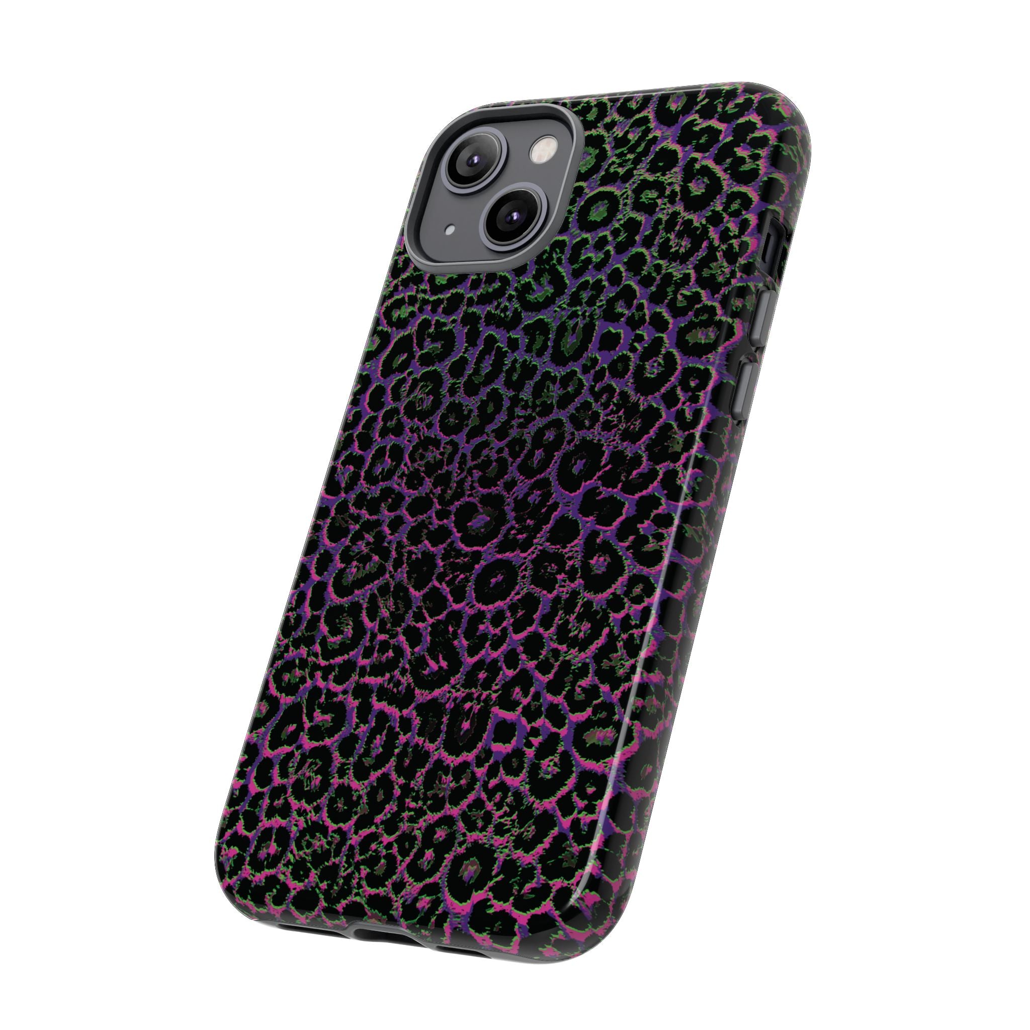 Colorful Leopard Tough Phone Case for iPhone, Galaxy, or Google Pixel