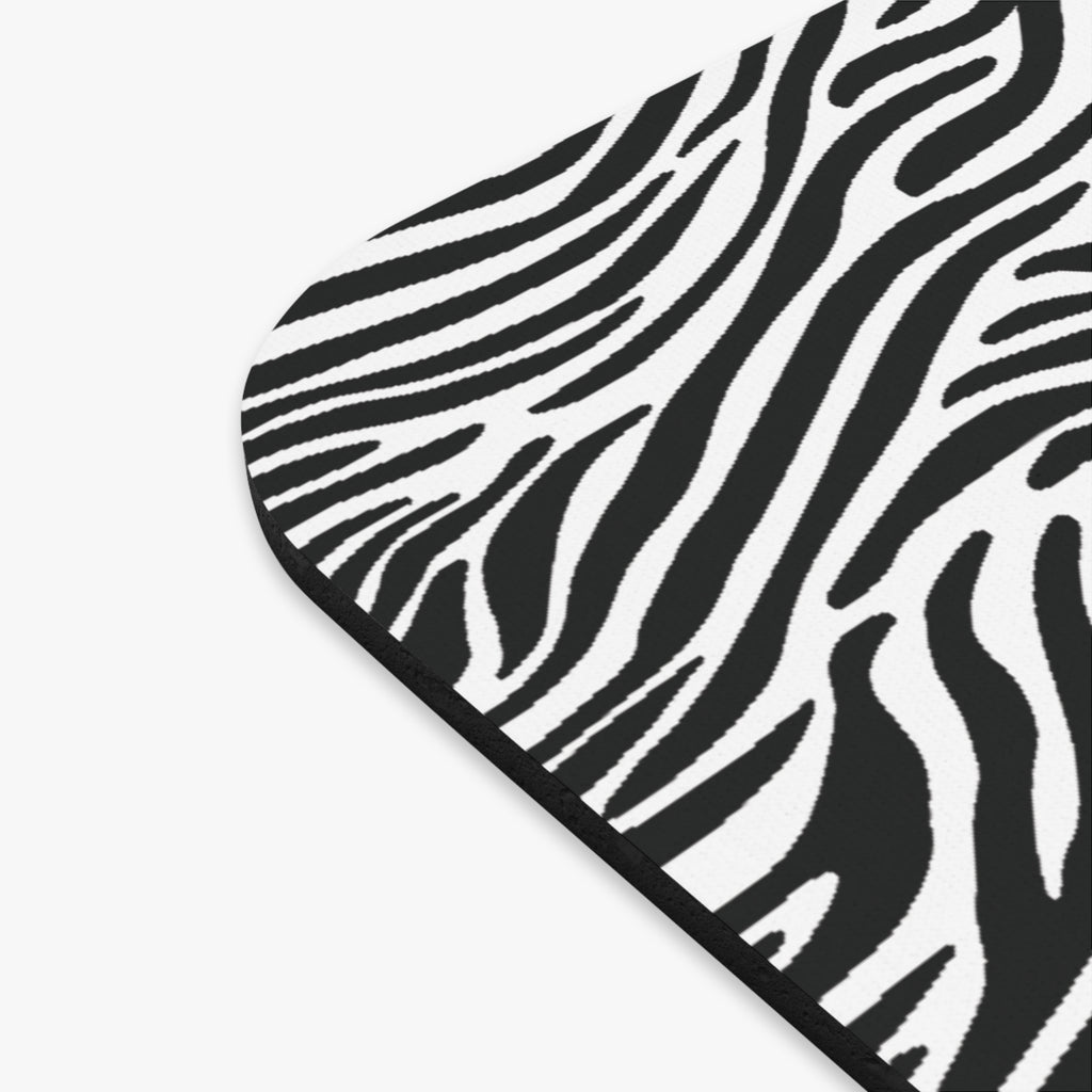 Black and White Zebra Print Mouse Pad