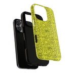 Neon Yellow Wow RG Tough Phone Case for iPhone, Galaxy, or Google Pixel