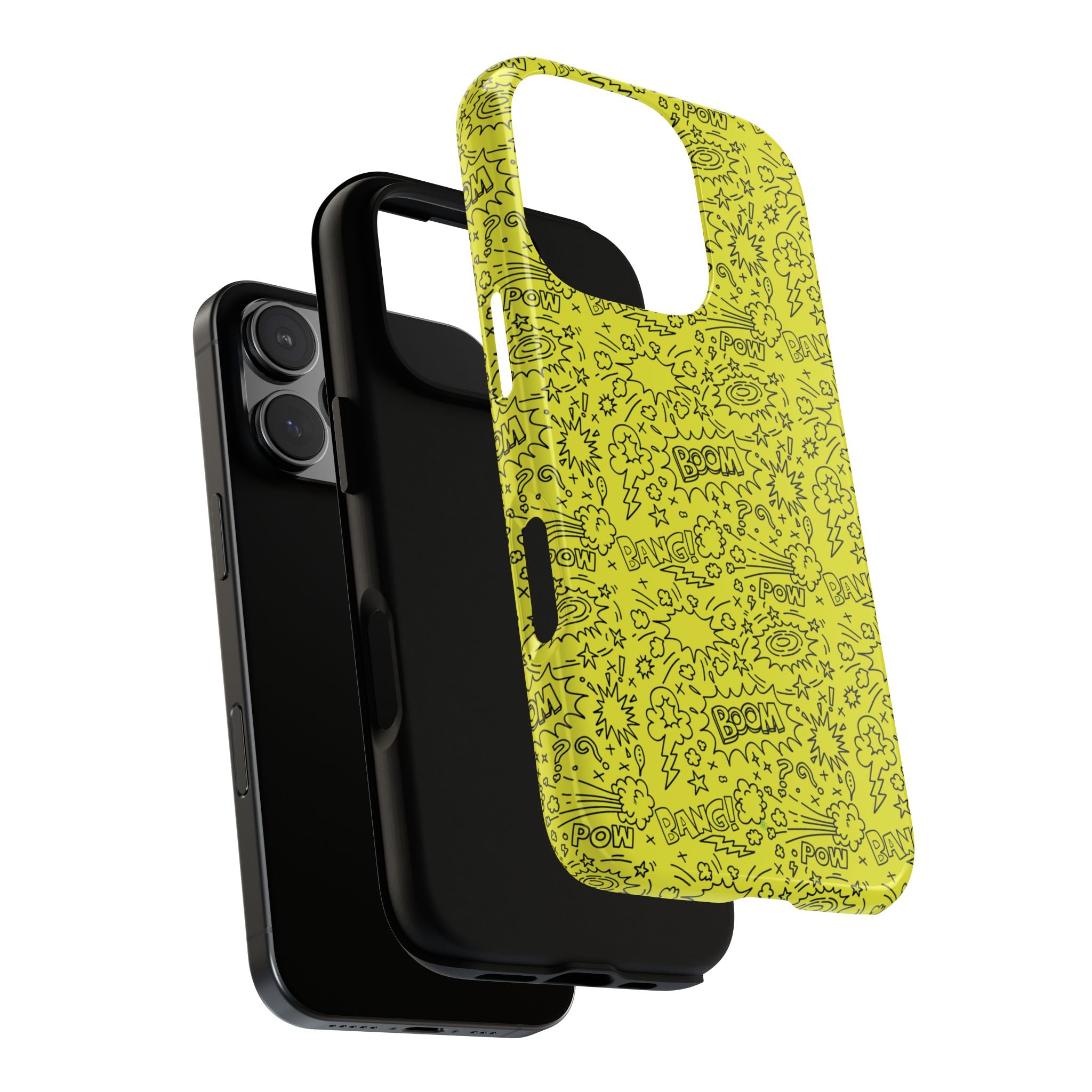 Neon Yellow Wow RG Tough Phone Case for iPhone, Galaxy, or Google Pixel