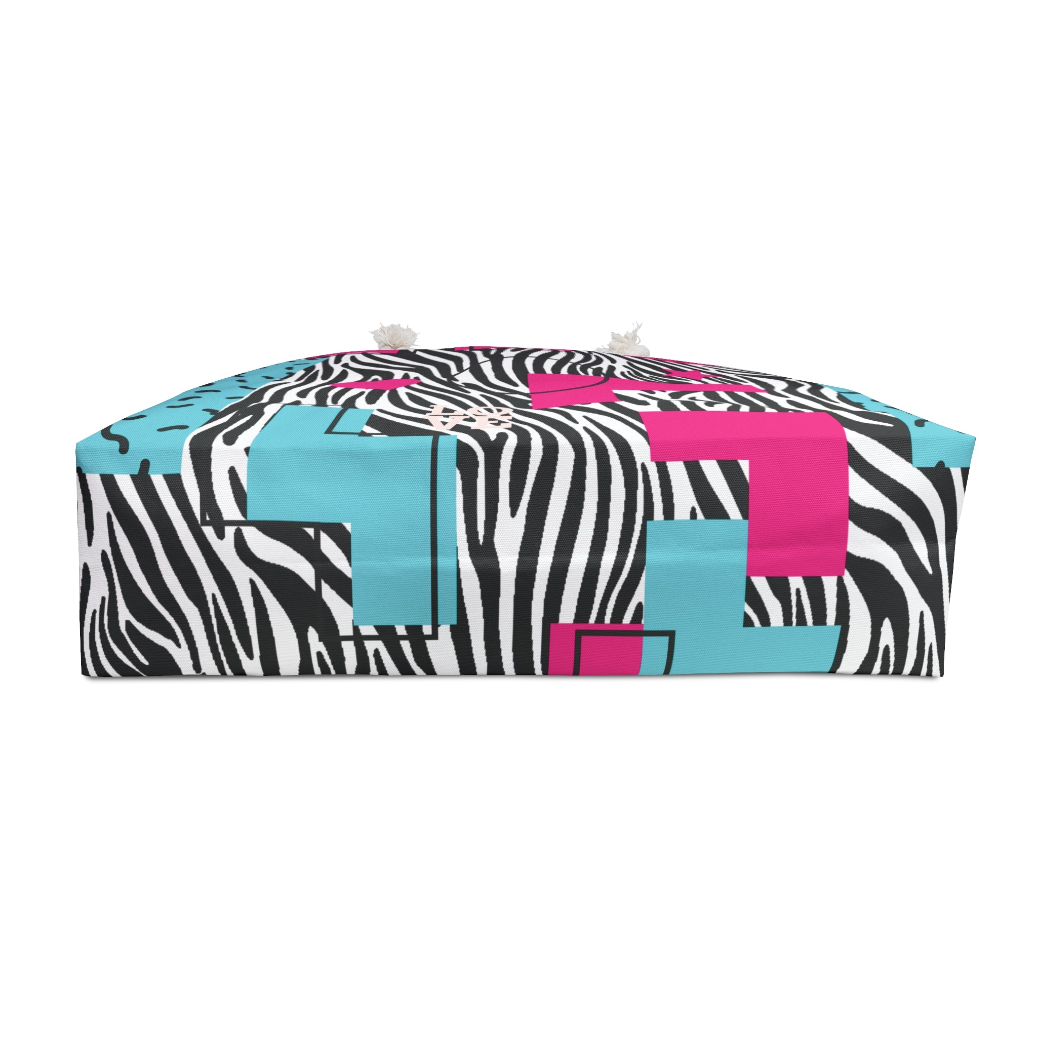 LOVE Retro Blocks Zebra Eco-Friendly Weekender Bag, Travel Tote, Beach Bag