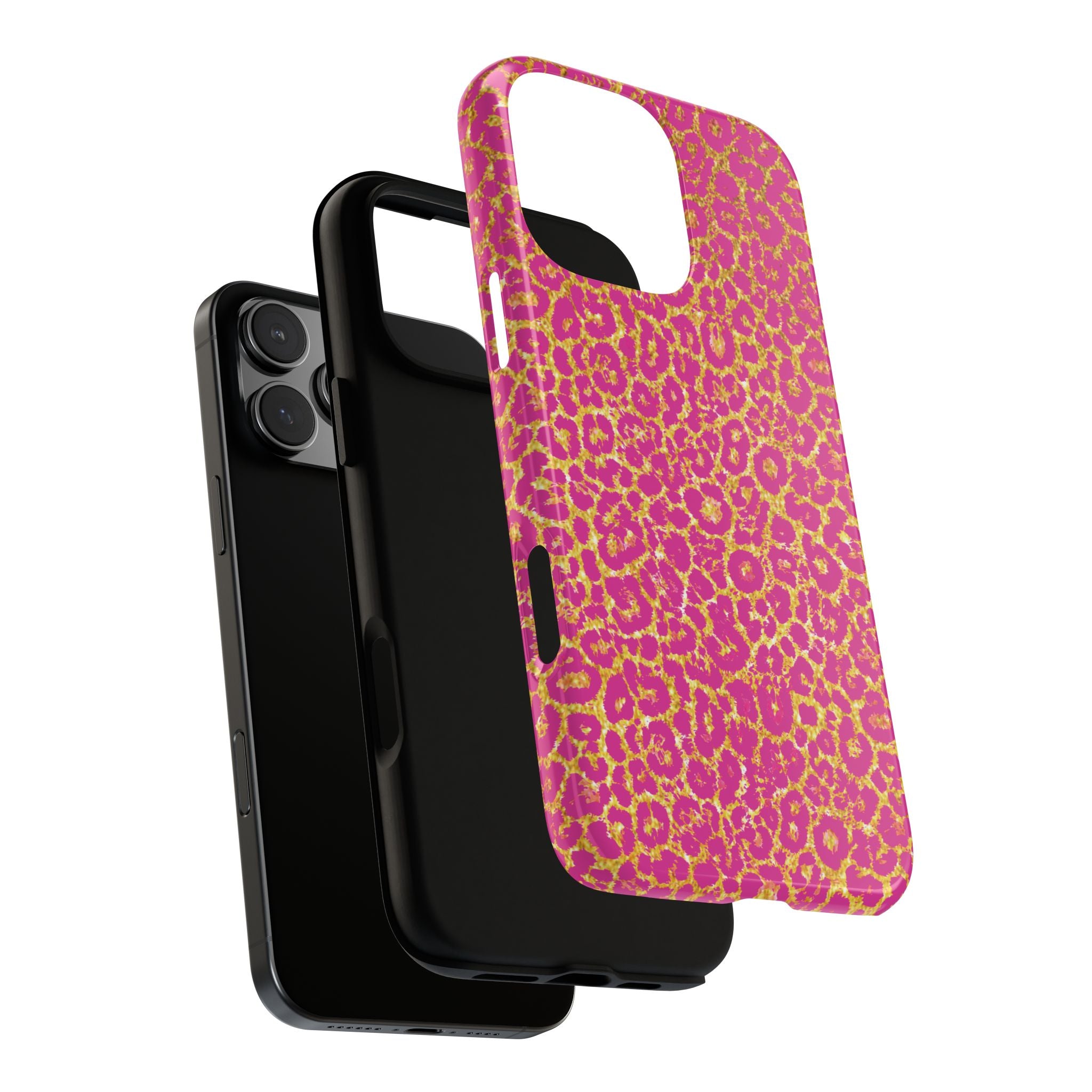 Pink Gold Leopard Tough Case for iPhone, Galaxy, or Google Pixel
