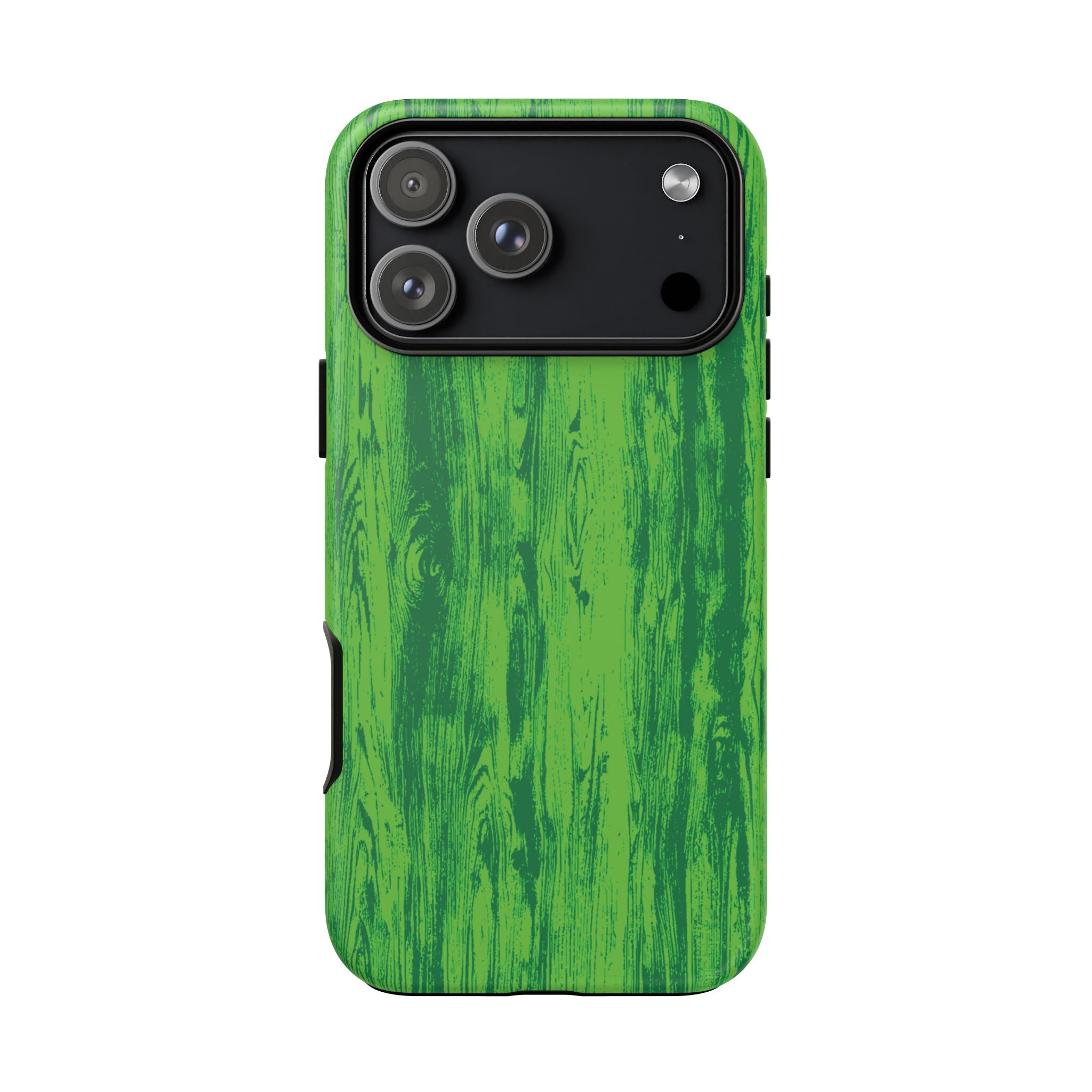 Neon Green Wood Tough Phone Case iPhone, Galaxy, or Google Pixel