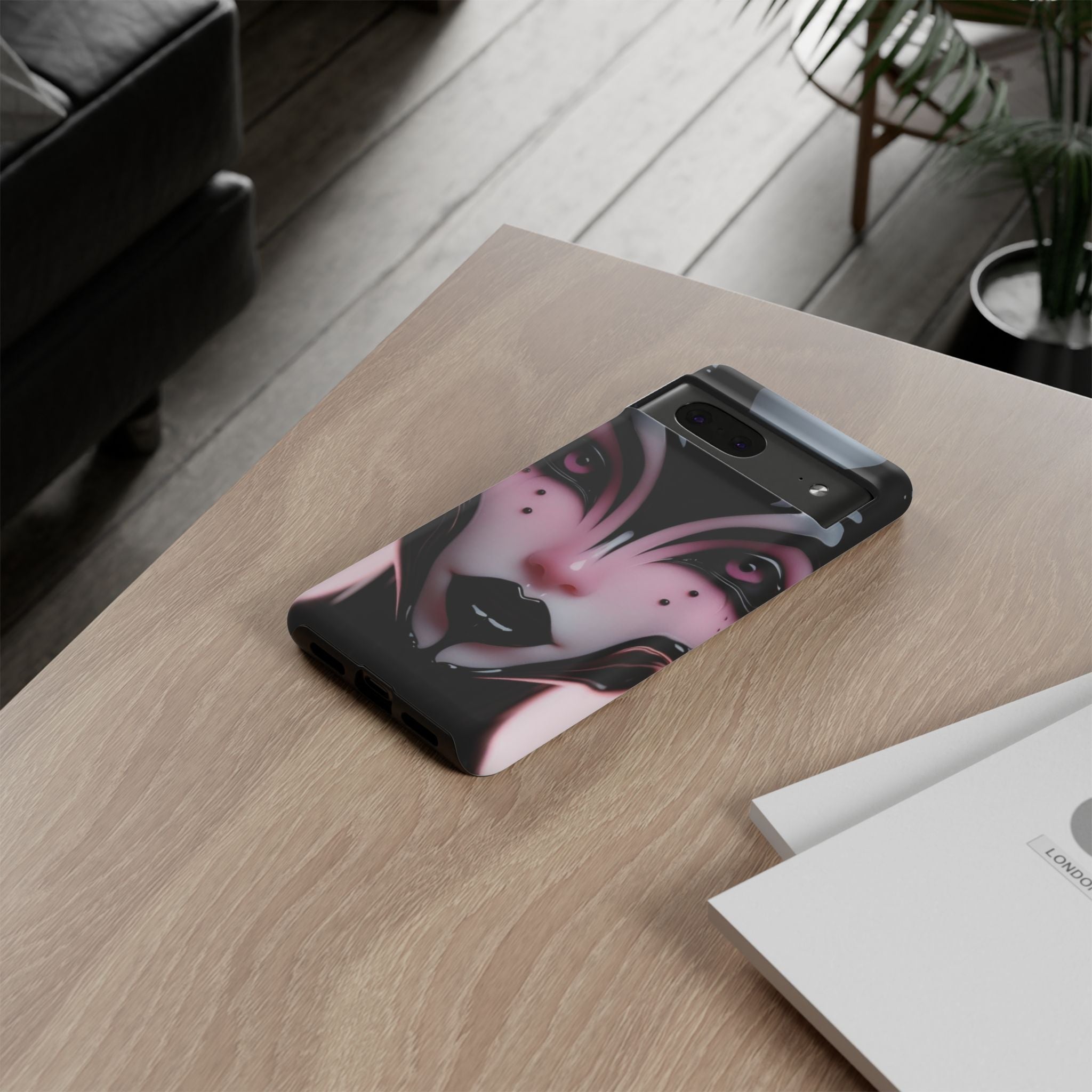 Pink Alien Tough Phone Case for iPhone, Galaxy, or Google Pixel