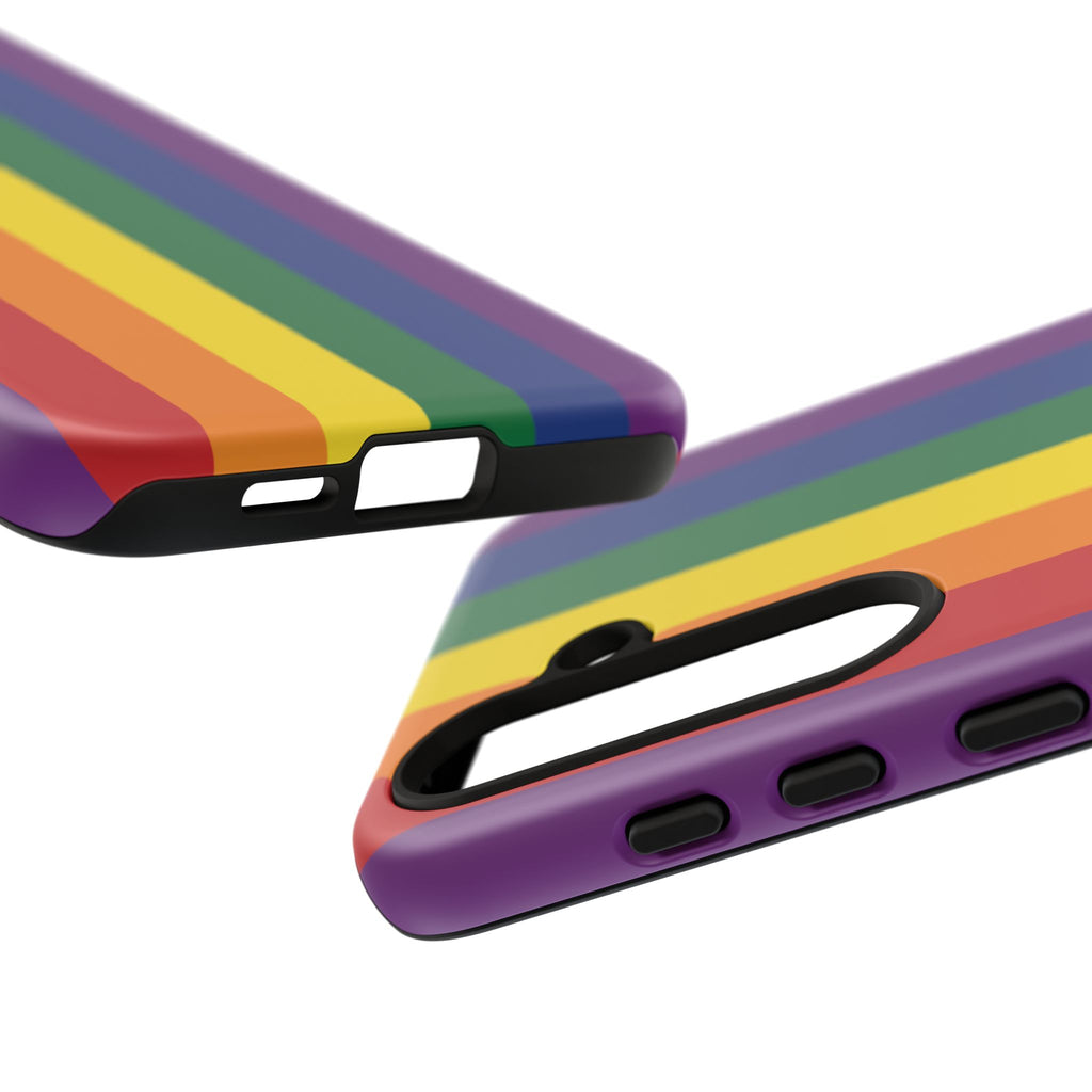 LGBTQ Rainbow Flag Tough Phone Case for iPhone, Galaxy, or Google Pixel