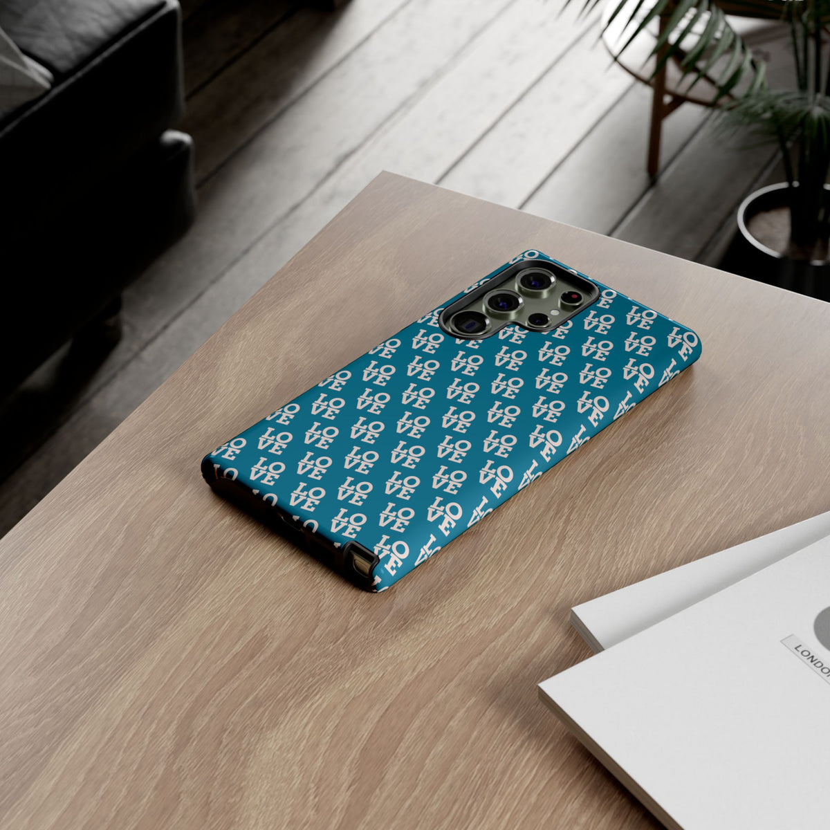 LOVE Teal Green Tough Phone Case iPhone, Galaxy, or Google Pixel