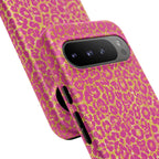 Pink Gold Leopard Tough Case for iPhone, Galaxy, or Google Pixel