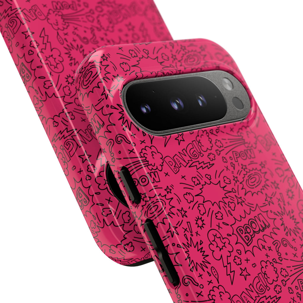 Pink Wow Tough Case for iPhone, Galaxy, or Google Pixel