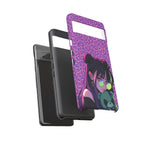 Purple Pink Leopard Kz iPhone, Galaxy and Google Tough Cases