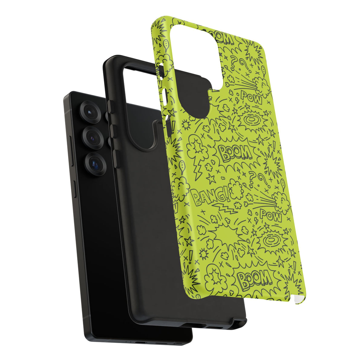 Neon Lime Wow Tough Case for iPhone, Galaxy, or Google Pixel