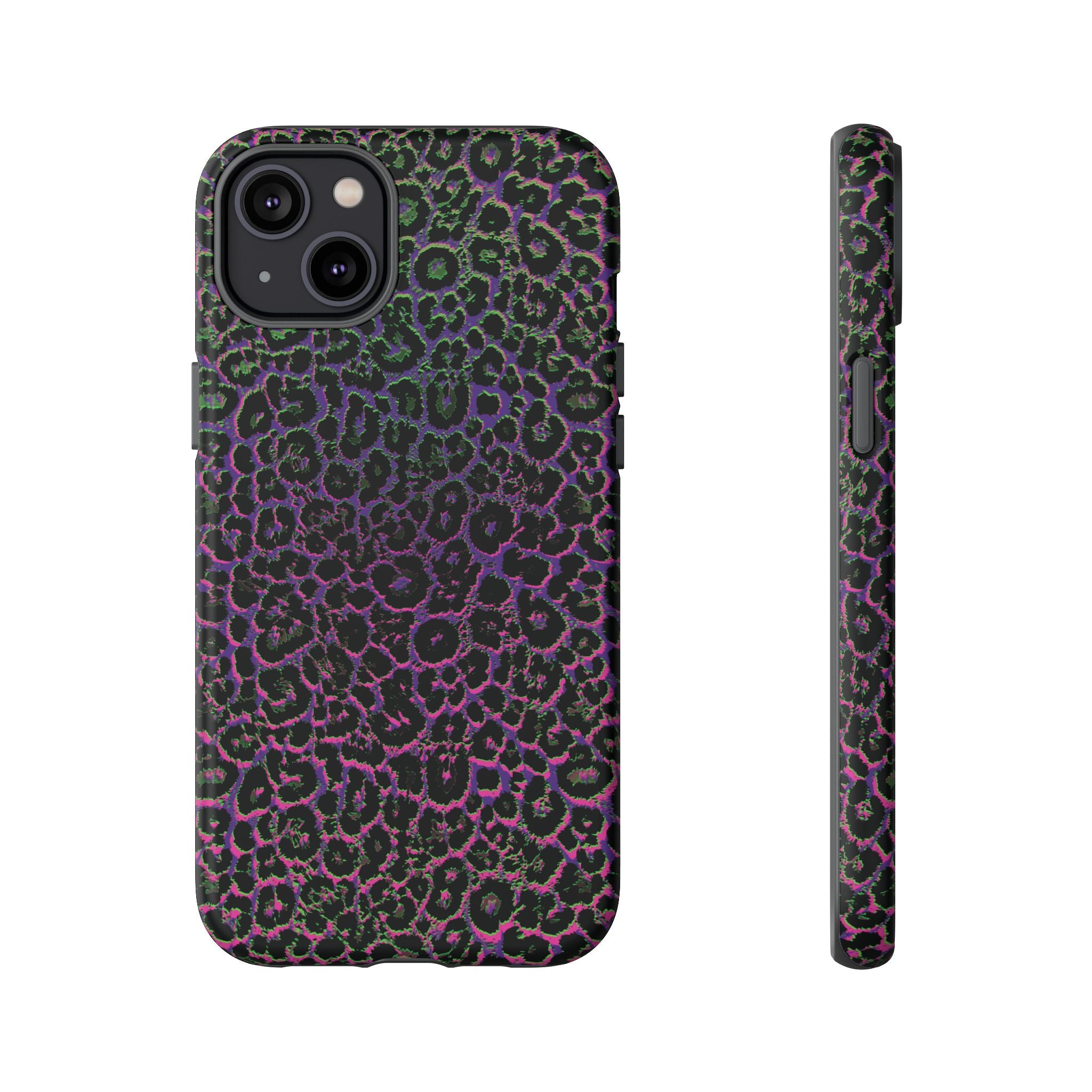 Colorful Leopard Tough Phone Case for iPhone, Galaxy, or Google Pixel