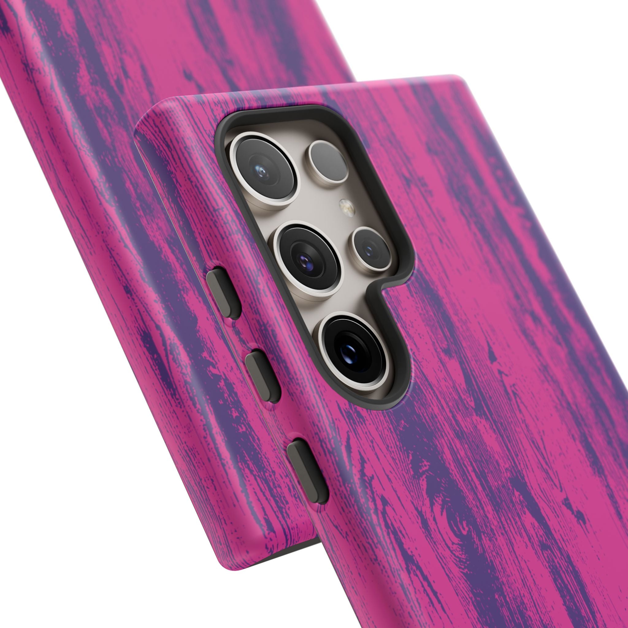 Pink Purple Wood Tough Phone Case iPhone, Galaxy, or Google Pixel