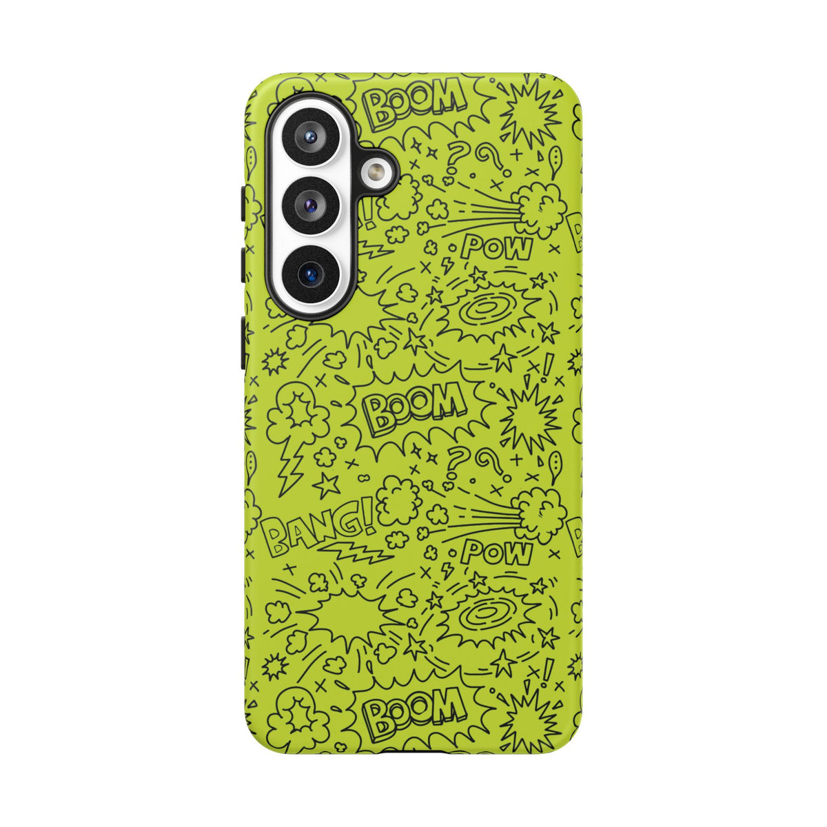 Neon Lime Wow Tough Case for iPhone, Galaxy, or Google Pixel
