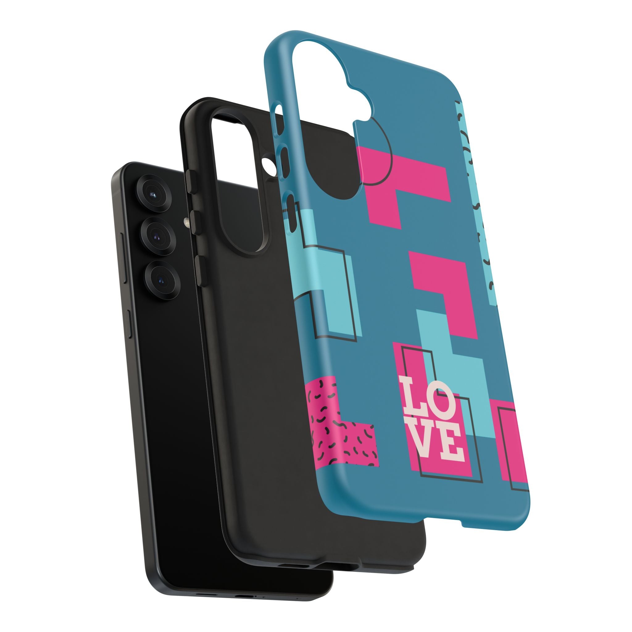 LOVE Teal Green Tough Phone Case for iPhone, Galaxy, or Google Pixel