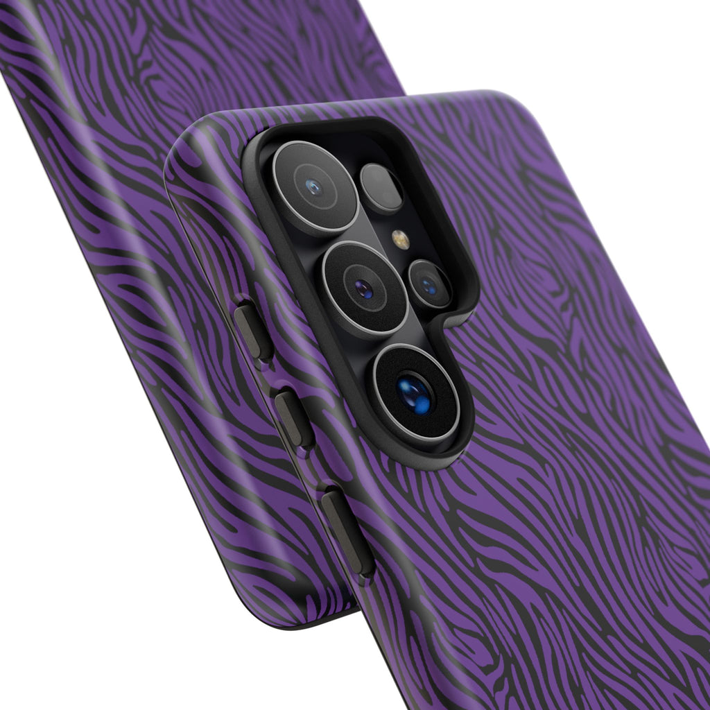Purple Zebra Tough Phone Case for iPhone, Galaxy, or Google Pixel