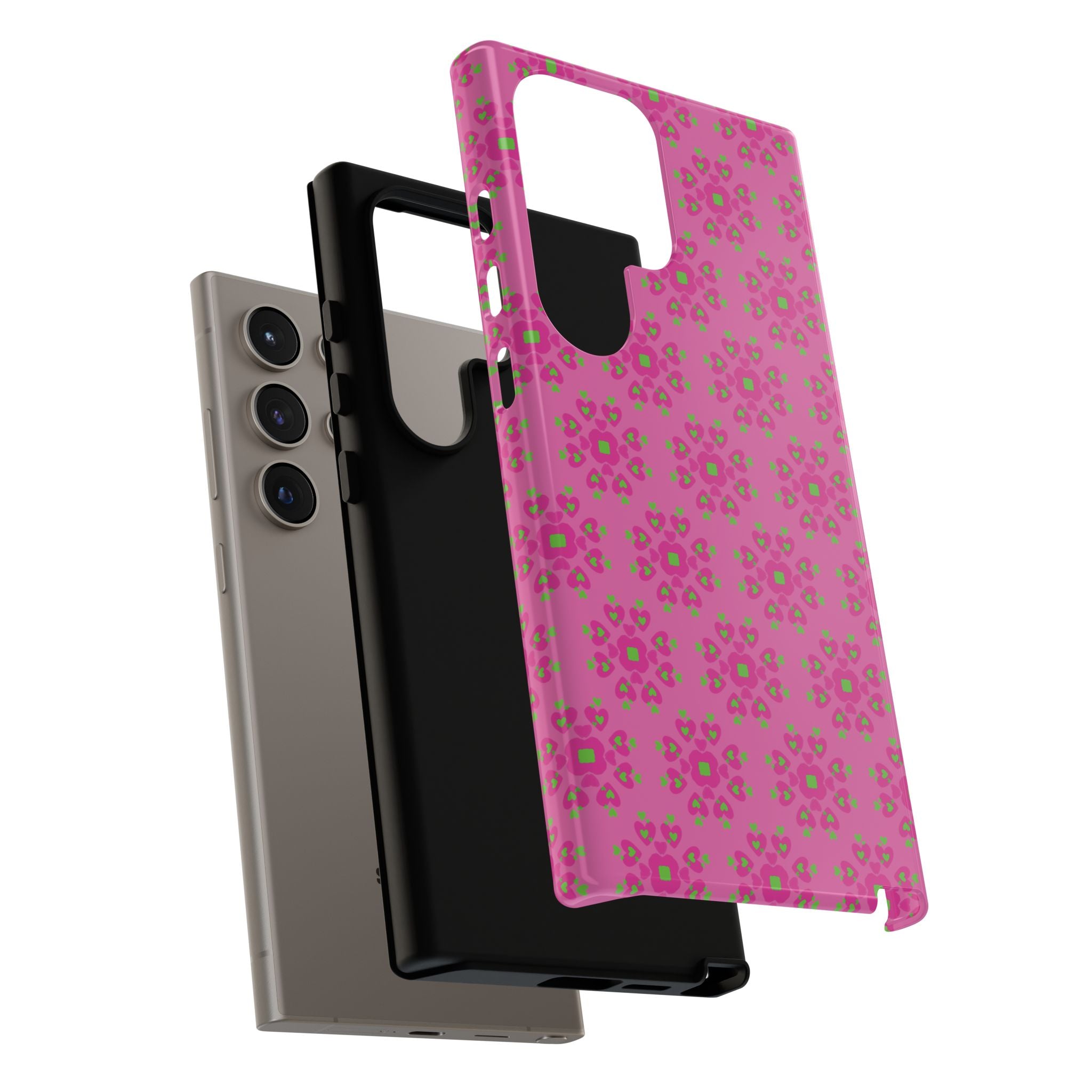 Floresta Heart Pink Tough Phone Case iPhone, Galaxy, or Google Pixel