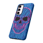 Neon Zebra Skull Tough Phone Case for iPhone, Galaxy, or Google Pixel