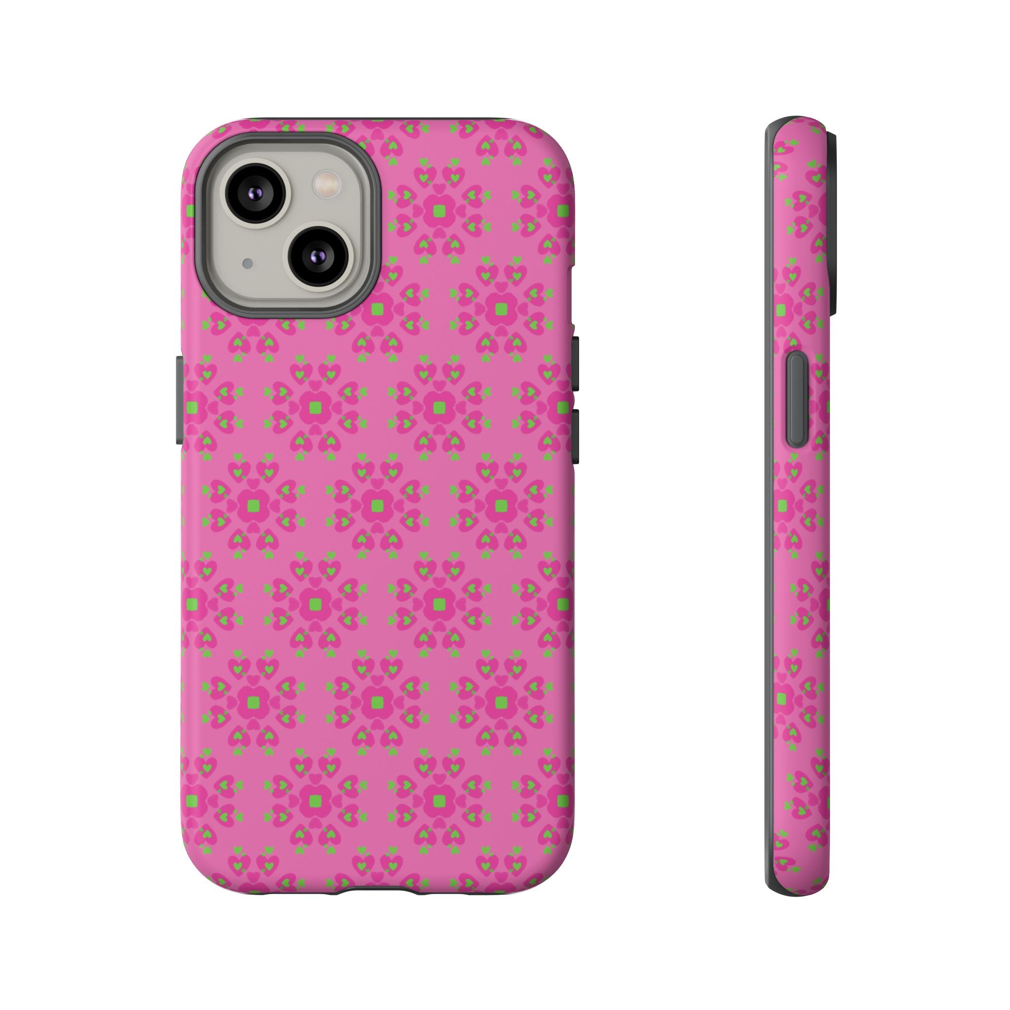 Floresta Heart Pink Tough Phone Case iPhone, Galaxy, or Google Pixel
