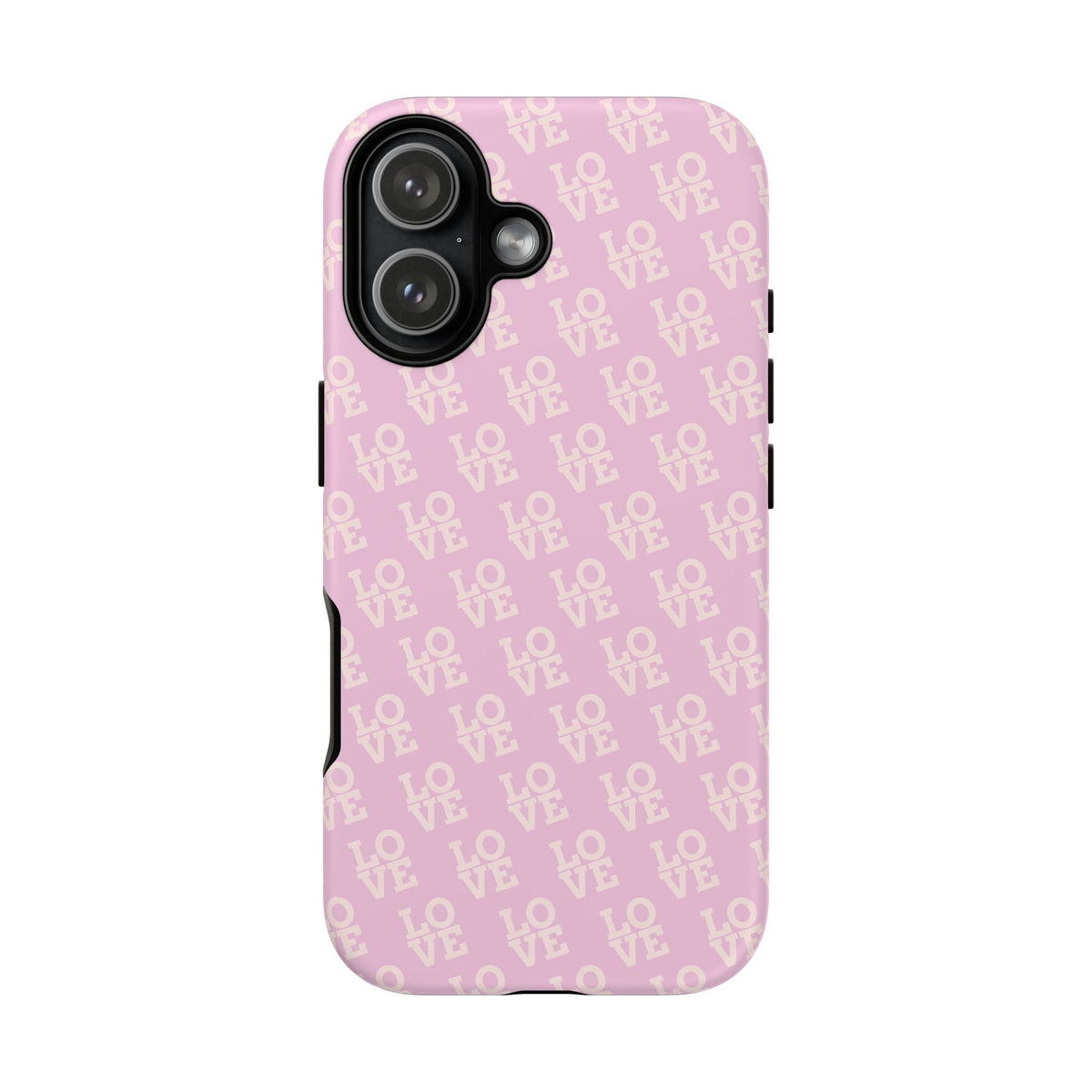 Pink 'LOVE' Pattern Tough Phone Case