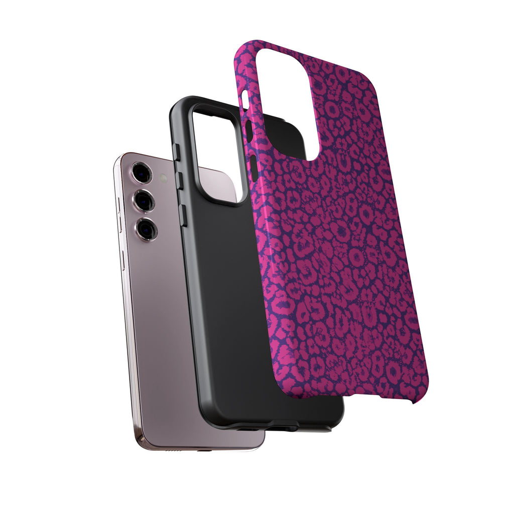 Pink Purple Leopard Tough Phone Case iPhone, Galaxy and Google Pixel
