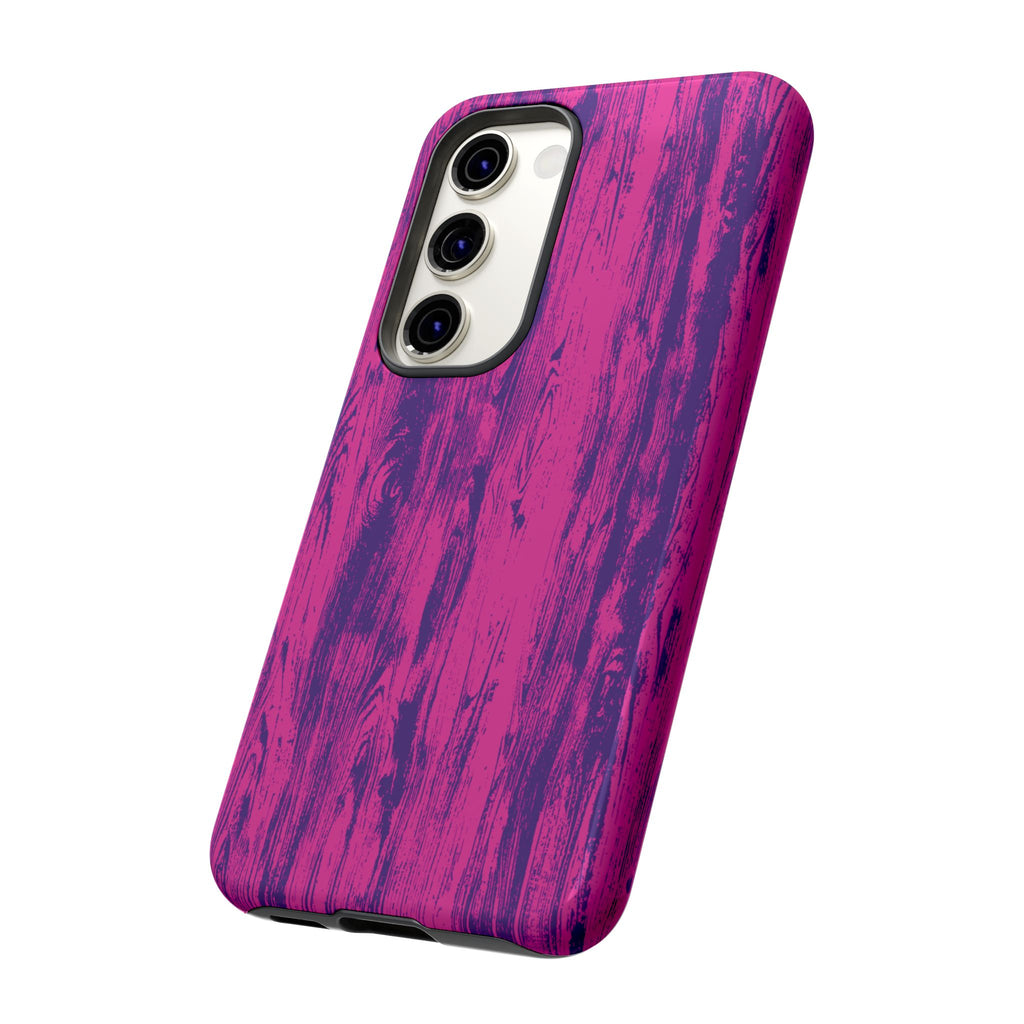 Pink Purple Wood Tough Phone Case iPhone, Galaxy, or Google Pixel