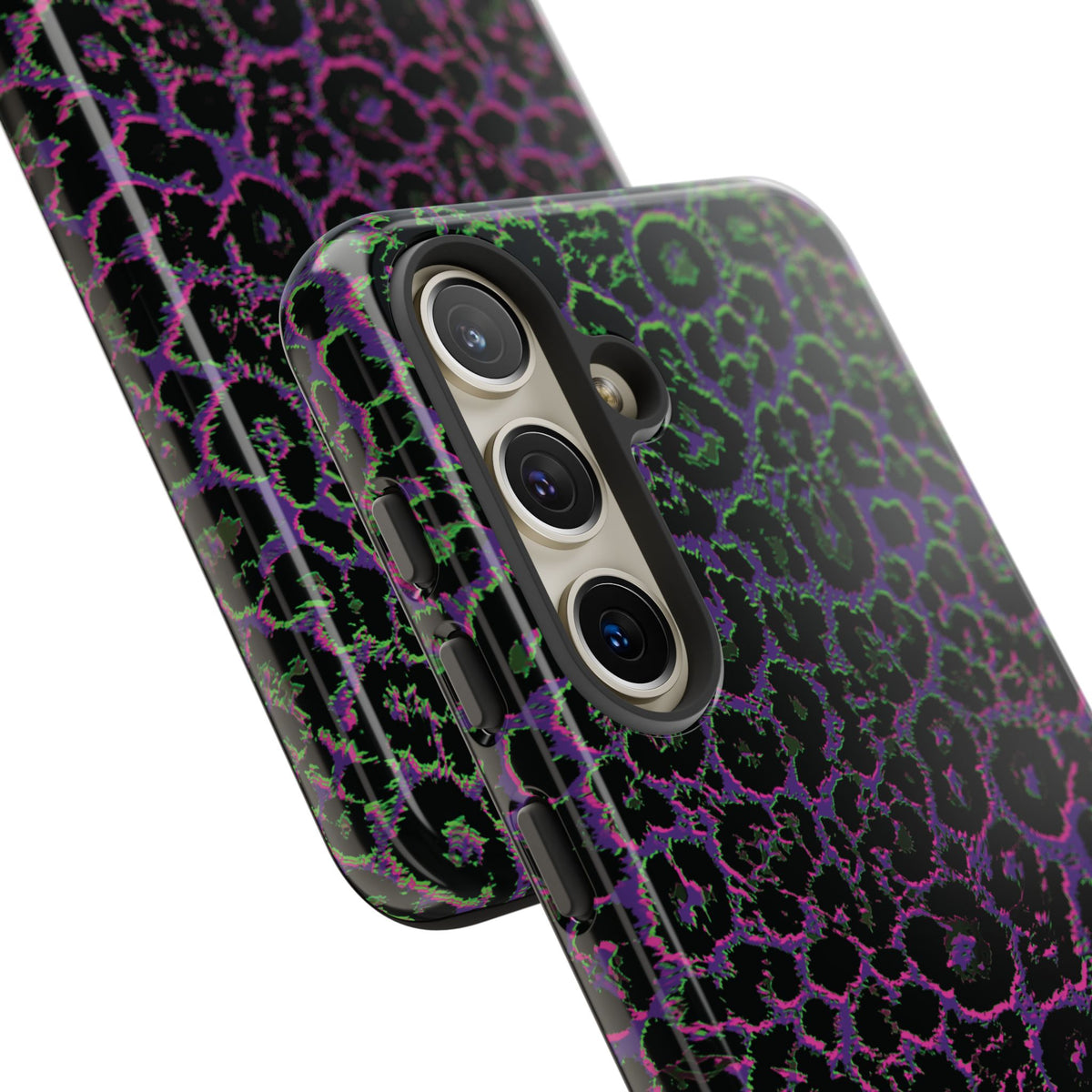 Colorful Leopard Tough Phone Case for iPhone, Galaxy, or Google Pixel