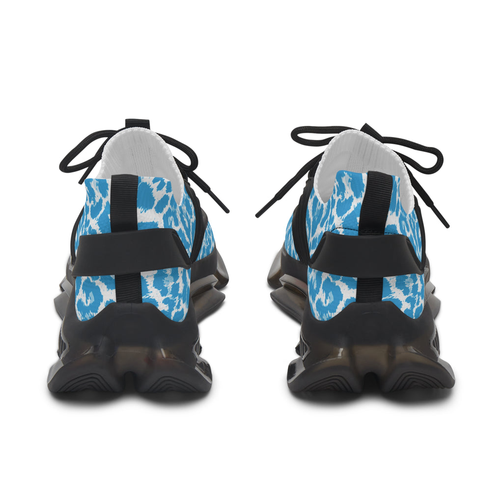 Blue Leopard Women's Mesh Sneakers