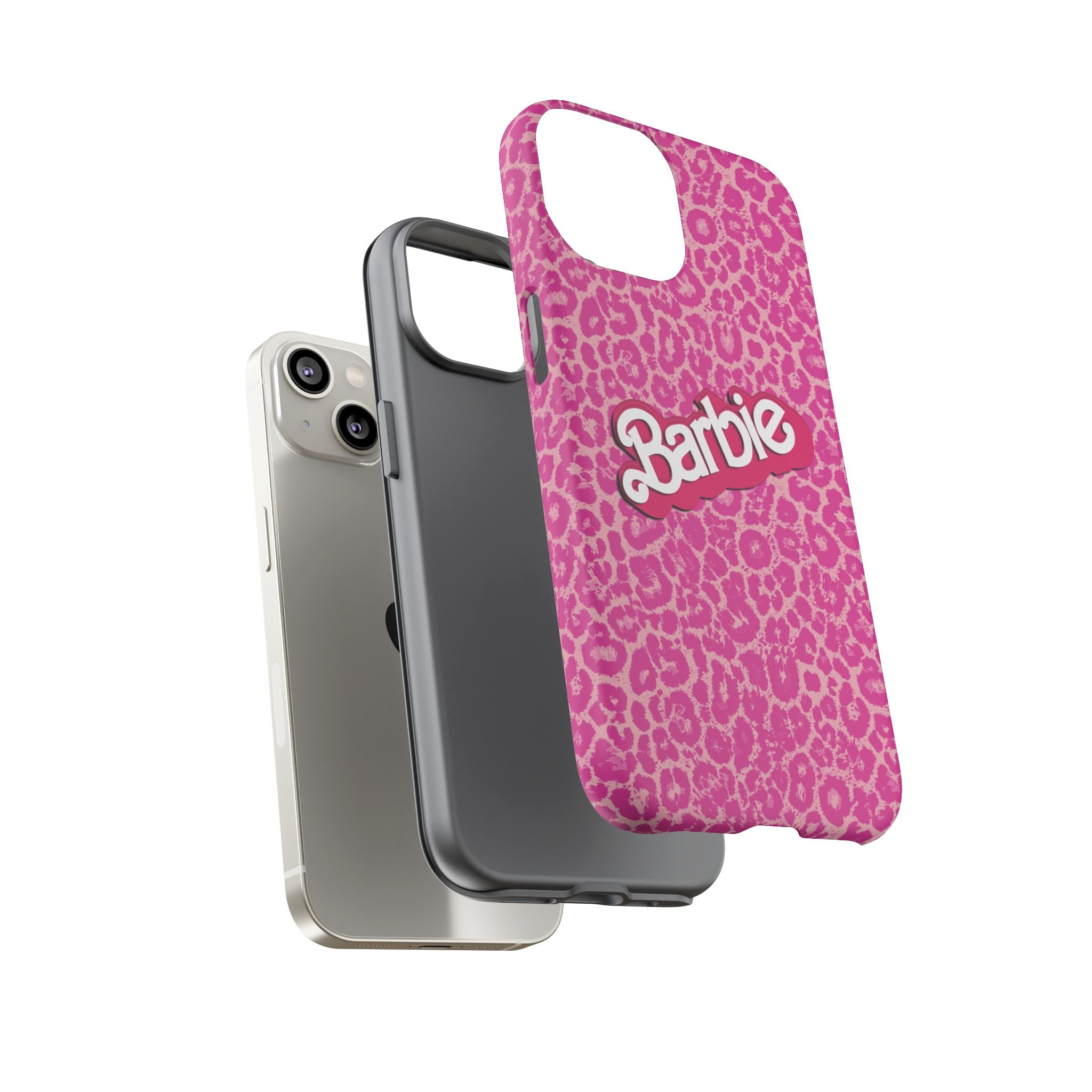 Hot Neon Pink Leopard Barb Tough Phone Case iPhone, Galaxy, or Google Pixel