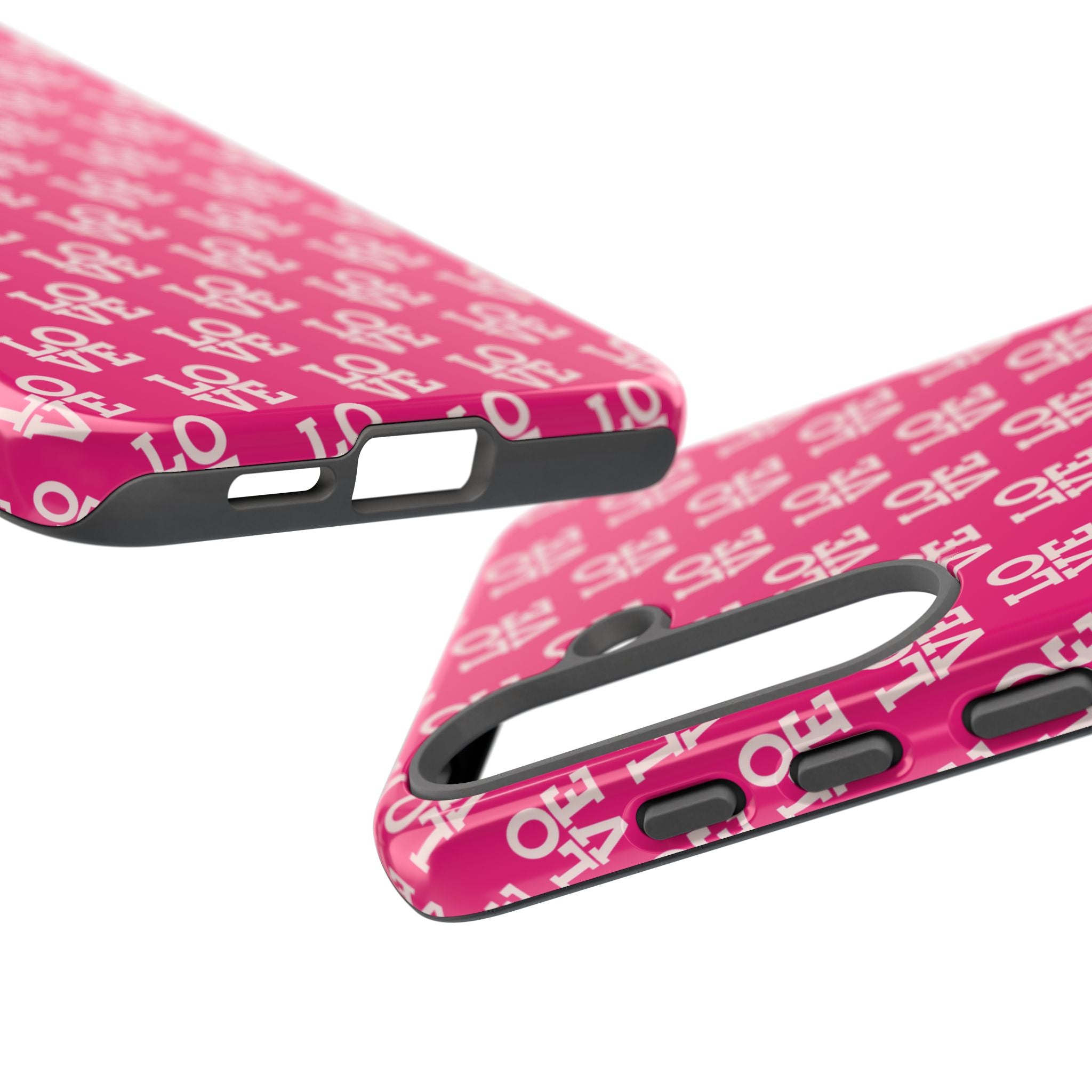 Vibrant Pink LOVE Tough Case iPhone, Galaxy, or Google Pixel