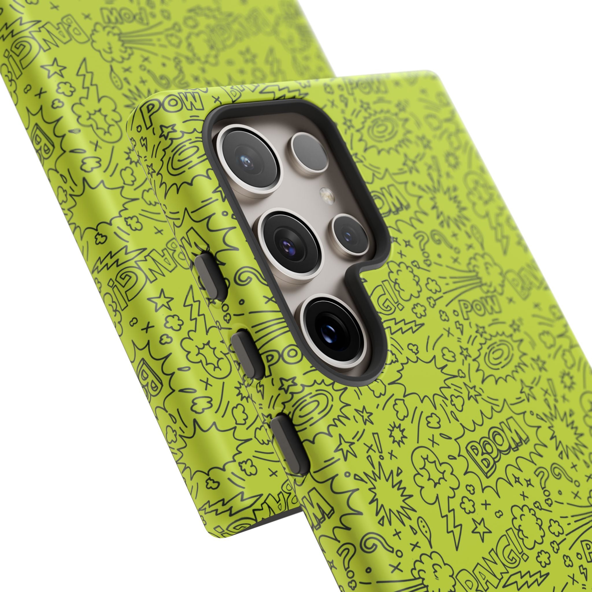 Neon Lime Wow Tough Case for iPhone, Galaxy, or Google Pixel