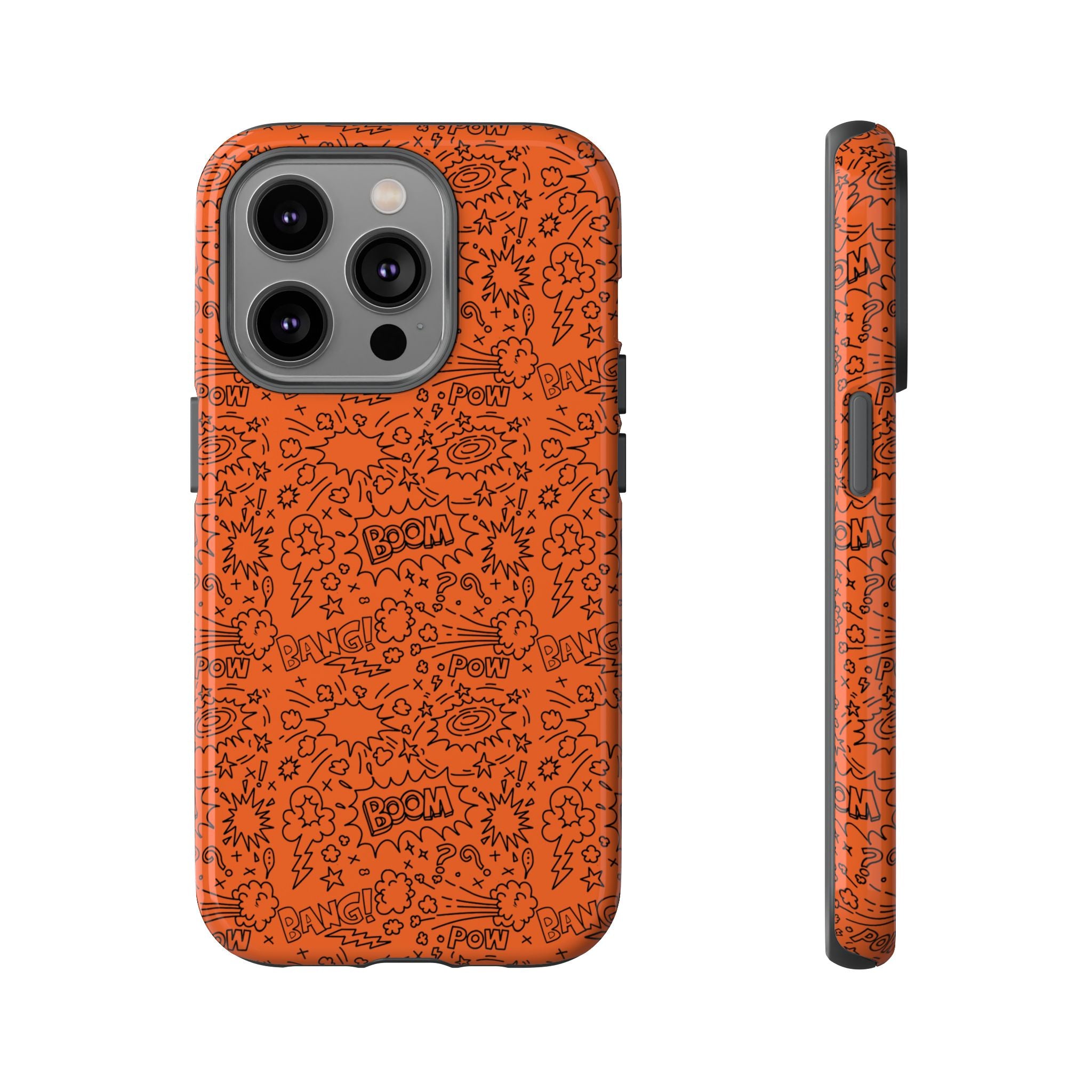 Wow Orange Tough Case for iPhone, Galaxy, or Google Pixel