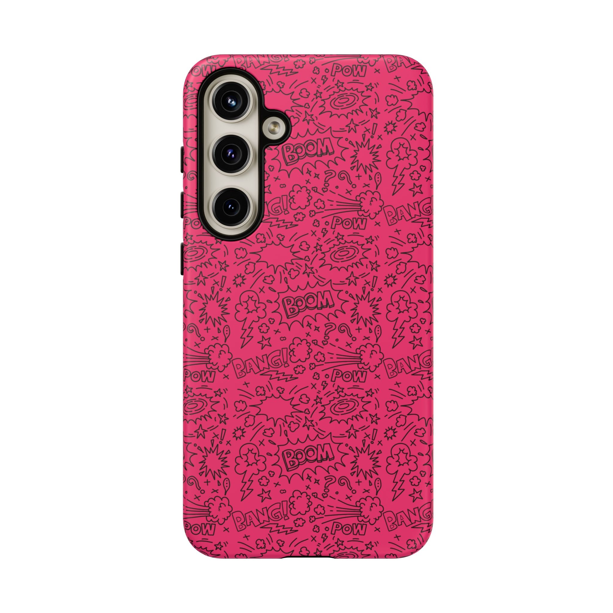 Pink Wow Tough Case for iPhone, Galaxy, or Google Pixel