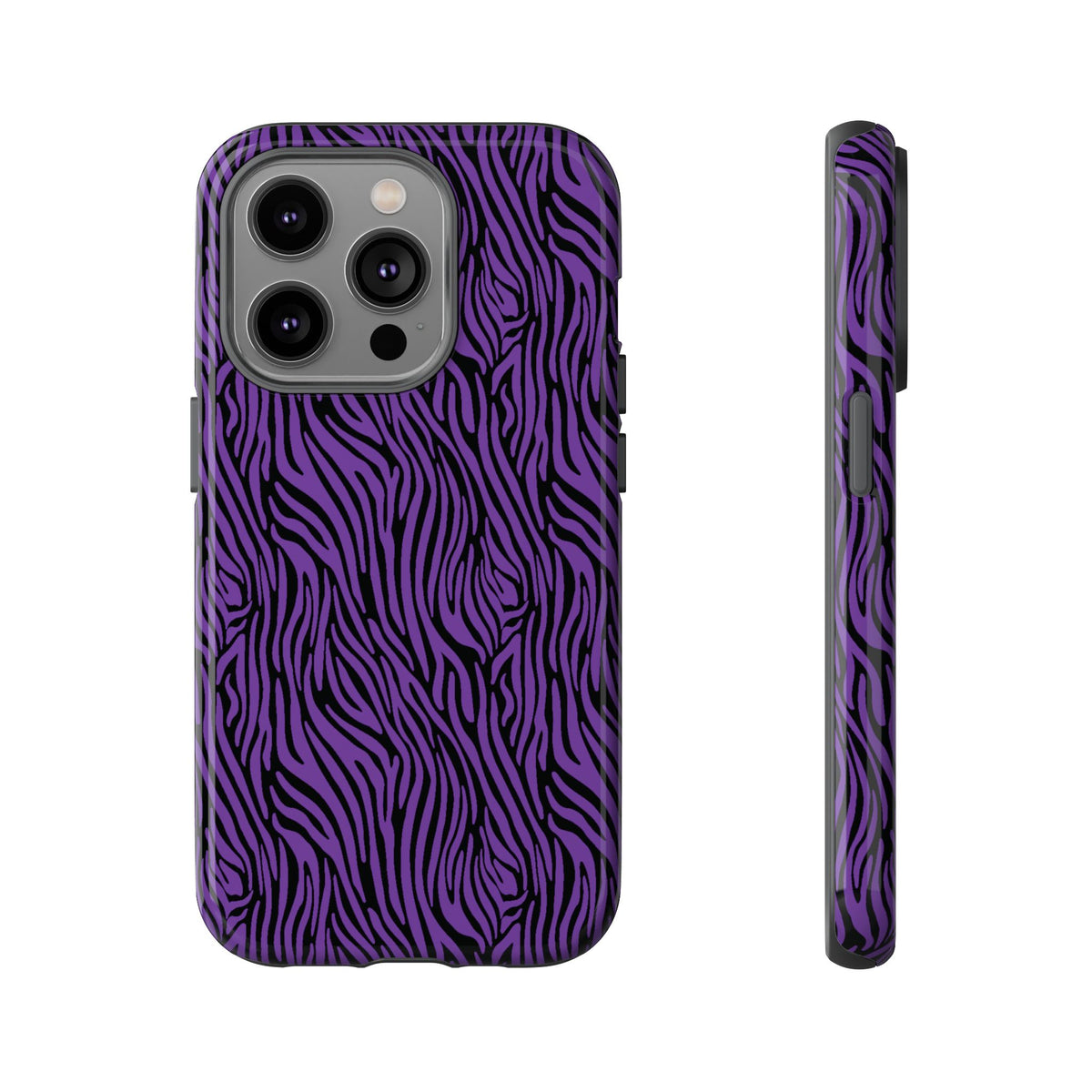 Purple Zebra Tough Phone Case for iPhone, Galaxy, or Google Pixel