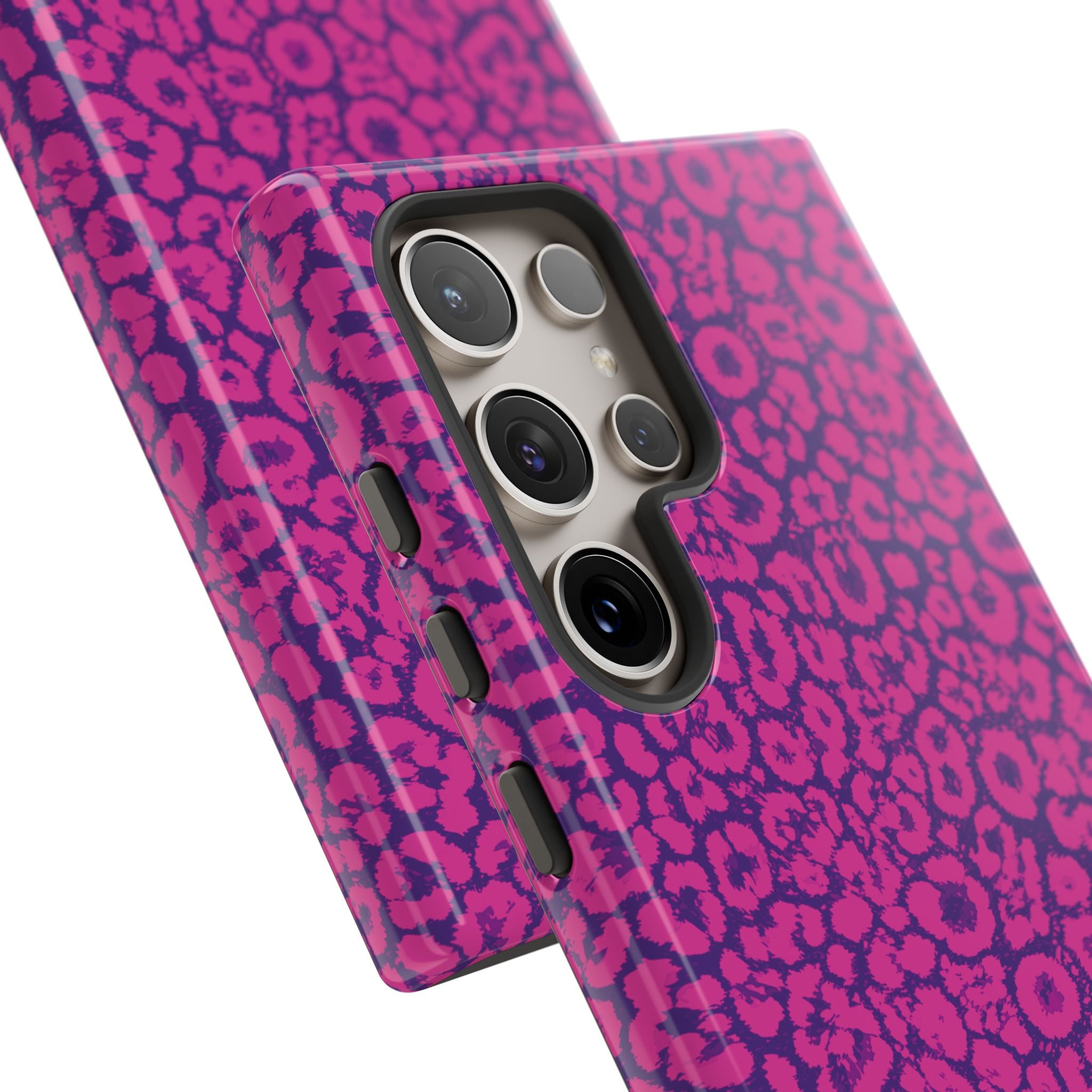 Pink Purple Leopard Tough Phone Case iPhone, Galaxy and Google Pixel