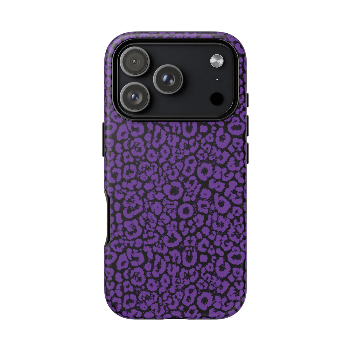 Purple Leopard Tough Case for iPhone, Galaxy or Google Pixel