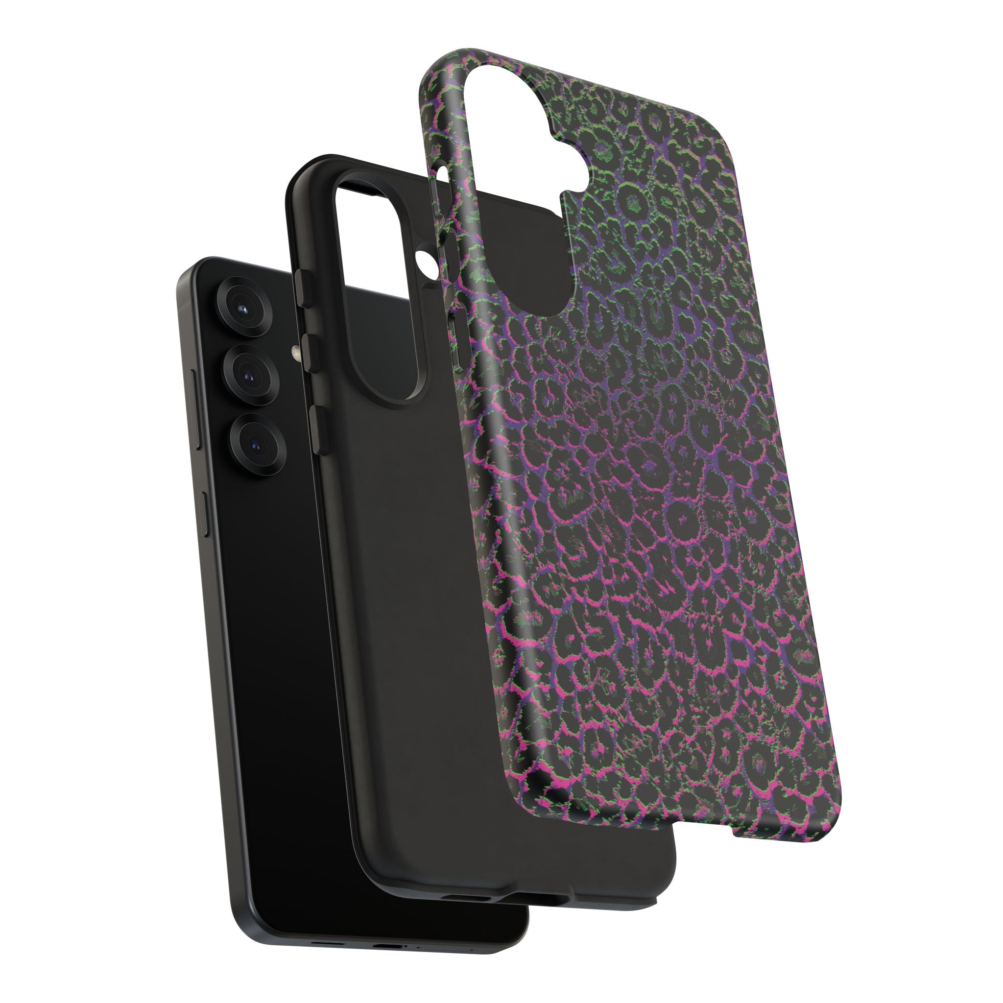 Colorful Leopard Tough Phone Case for iPhone, Galaxy, or Google Pixel