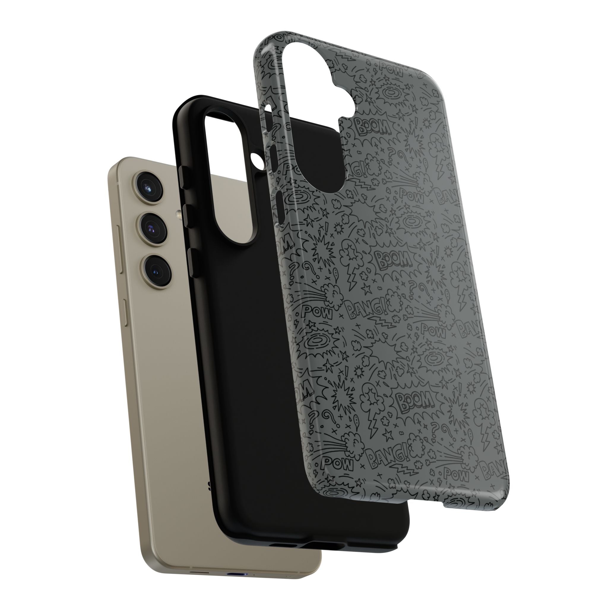 POW BOOM Comics style Tough Phone Case for iPhone, Galaxy, or Google Pixel