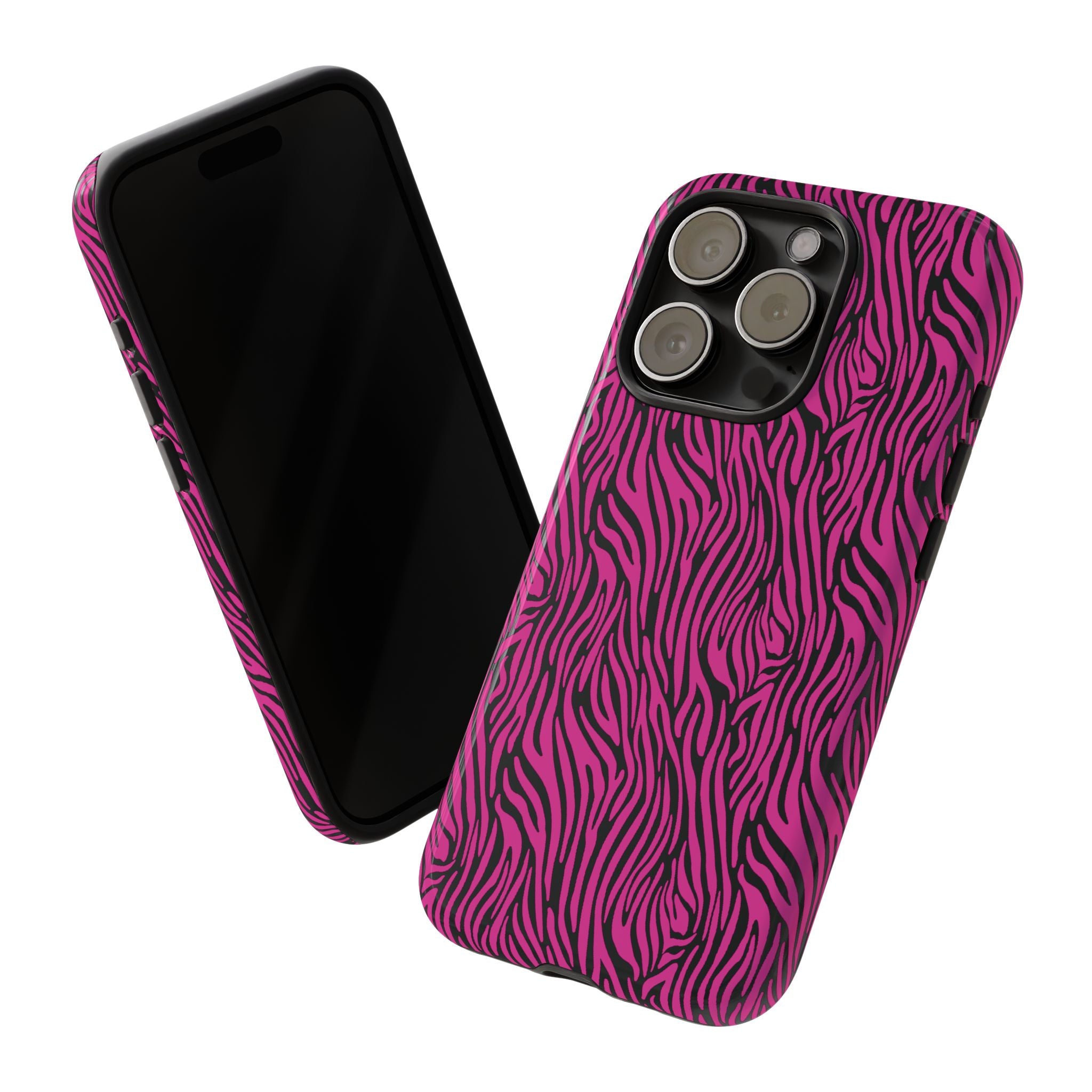 Pink Zebra Tough Phone Case for iPhone, Galaxy, or Google Pixel
